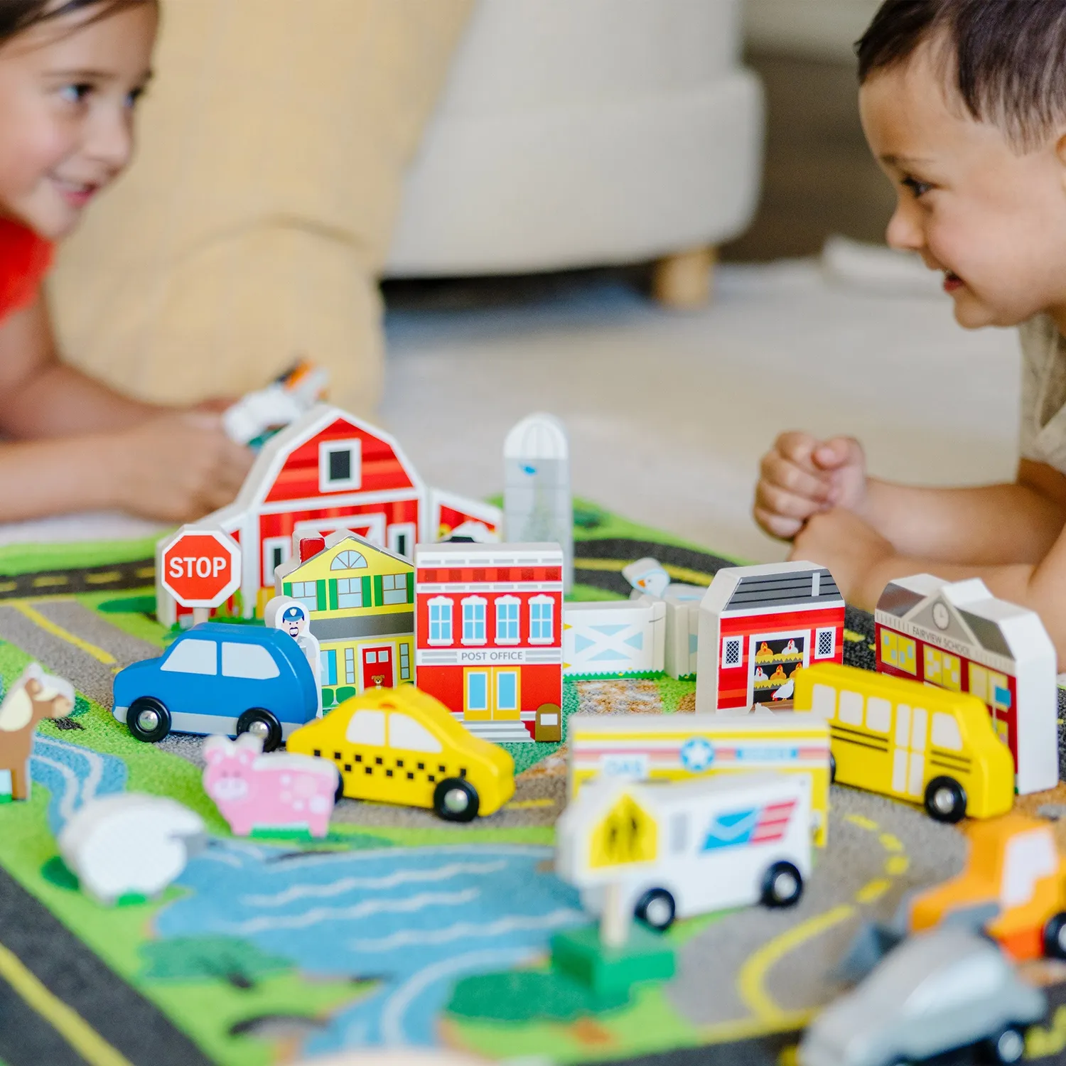 Melissa & Doug Deluxe Road Rug Spielteppich 49-tlg