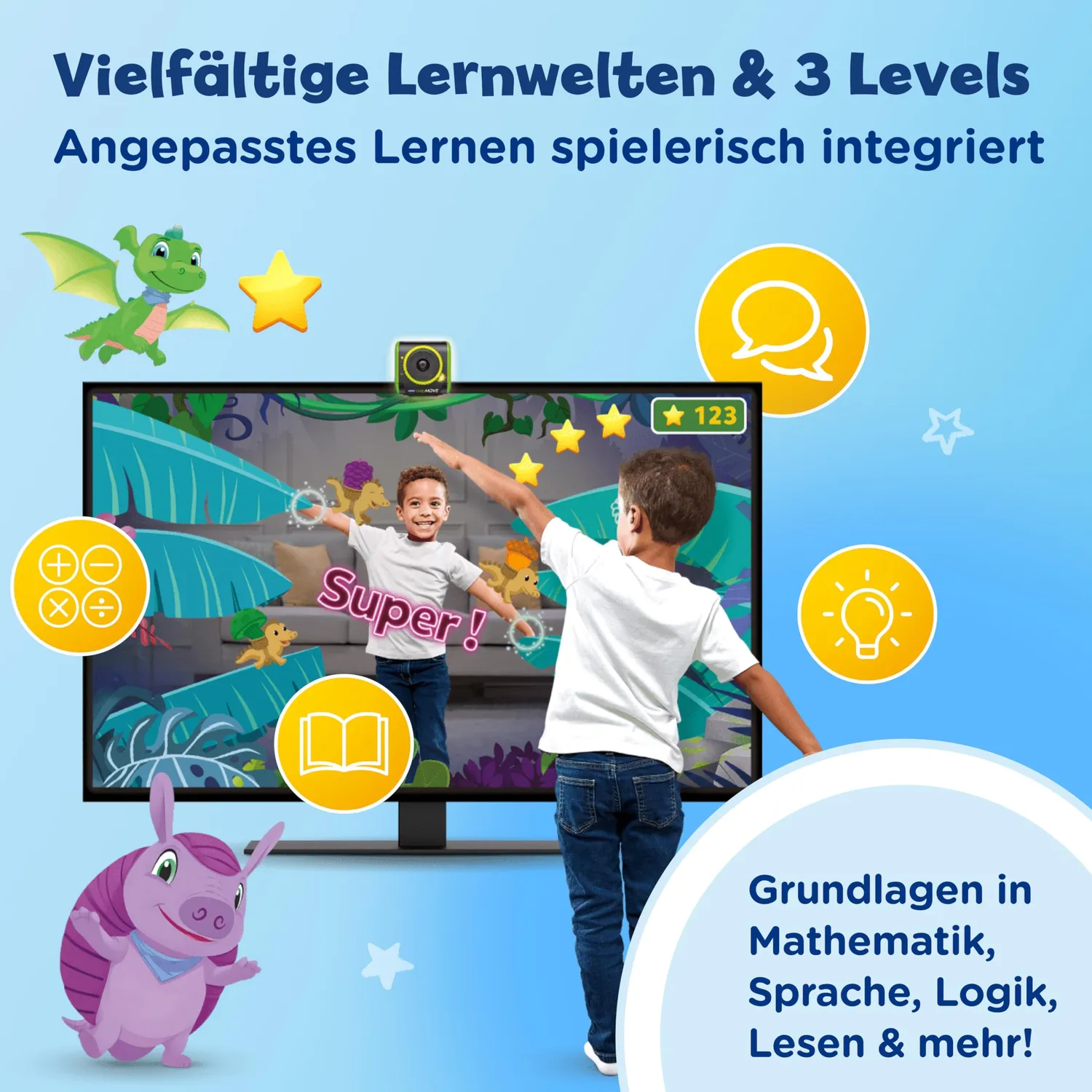 VTech LeapMove Spielkonsole Bewegungsspiele ab 4 Jahren