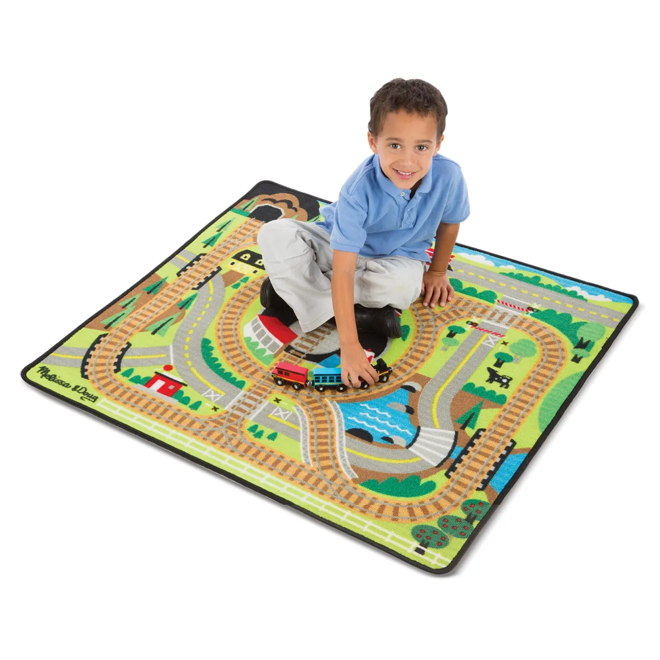 Melissa & Doug Round the Rails Spielteppich Zug