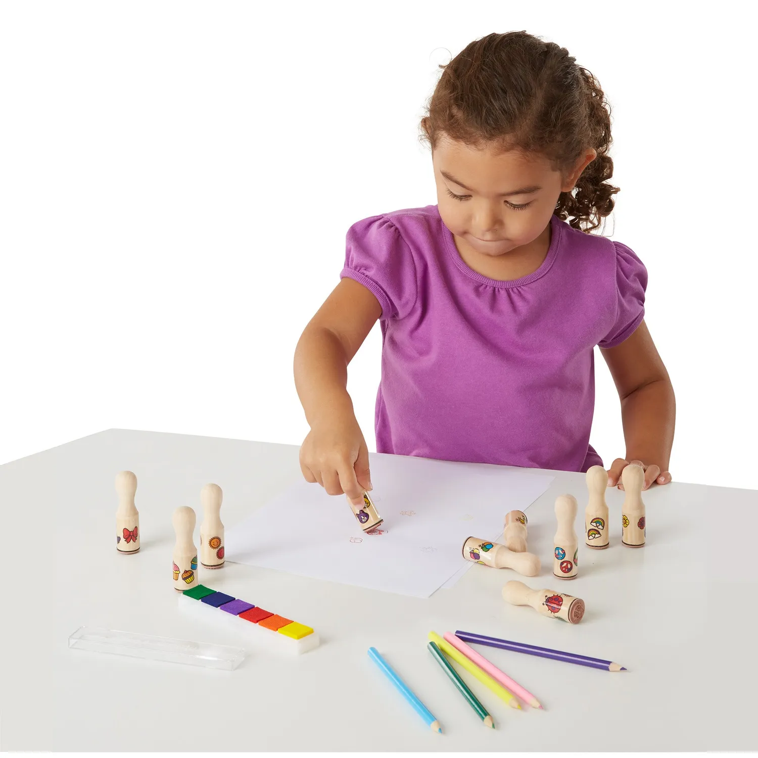 Melissa & Doug Happy Handle Stempelset 10 Stempel ab 3 Jahre