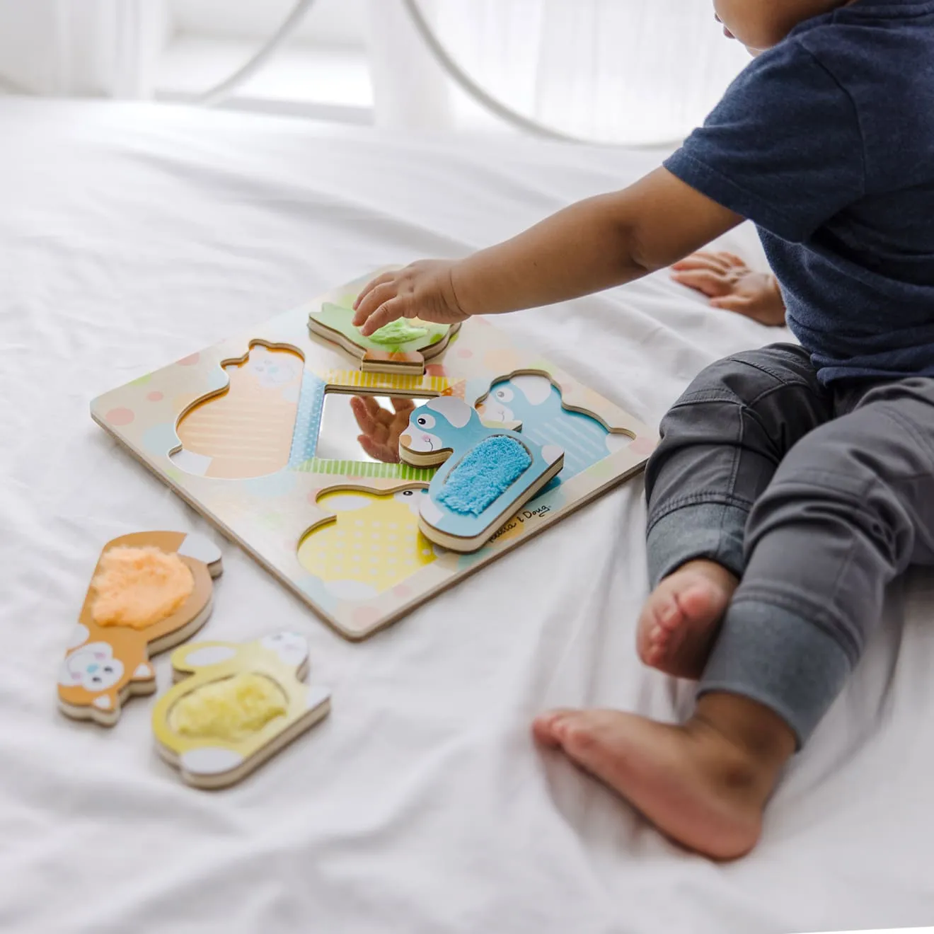 Melissa & Doug First Play Peek-a-Boo Pets Puzzle Holz