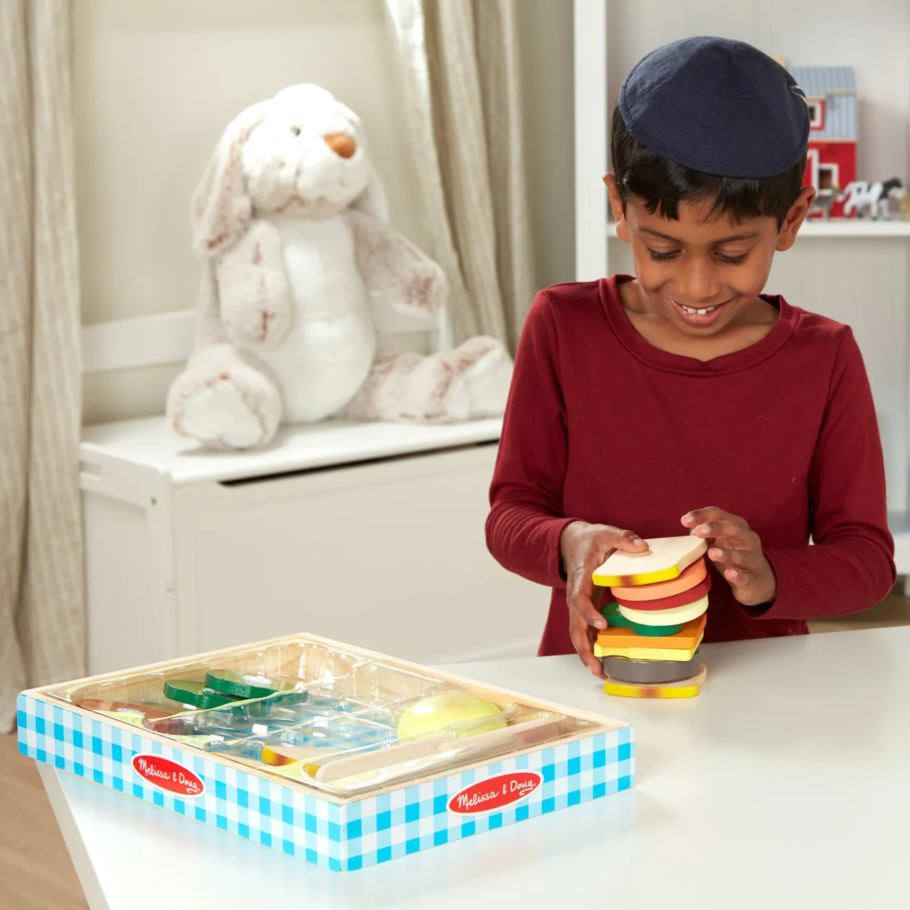 Melissa & Doug Sandwich Making Set Spielessen Holz 16-teilig