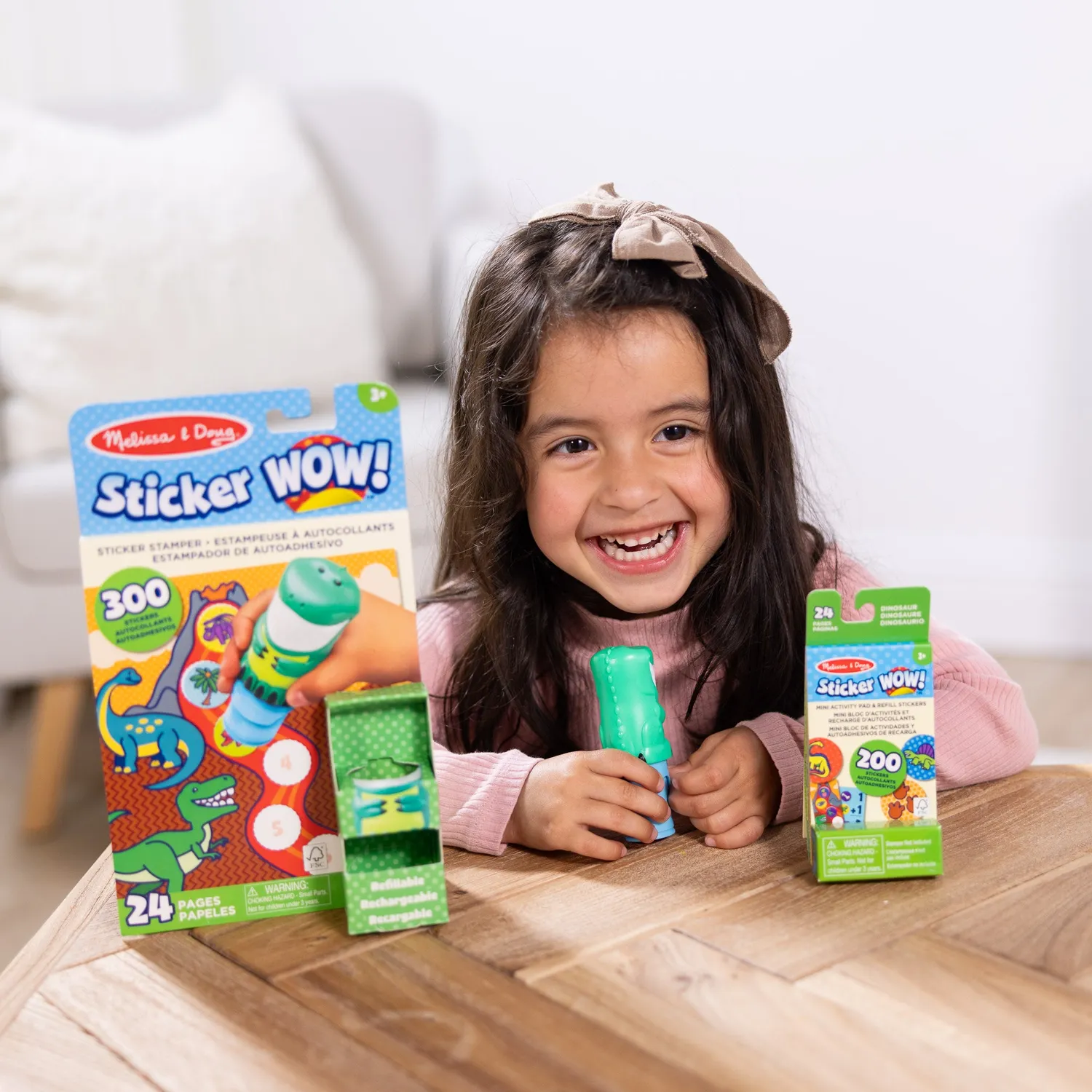 Melissa & Doug Sticker WOW! Dino Sticker-Set mit Stamper 500