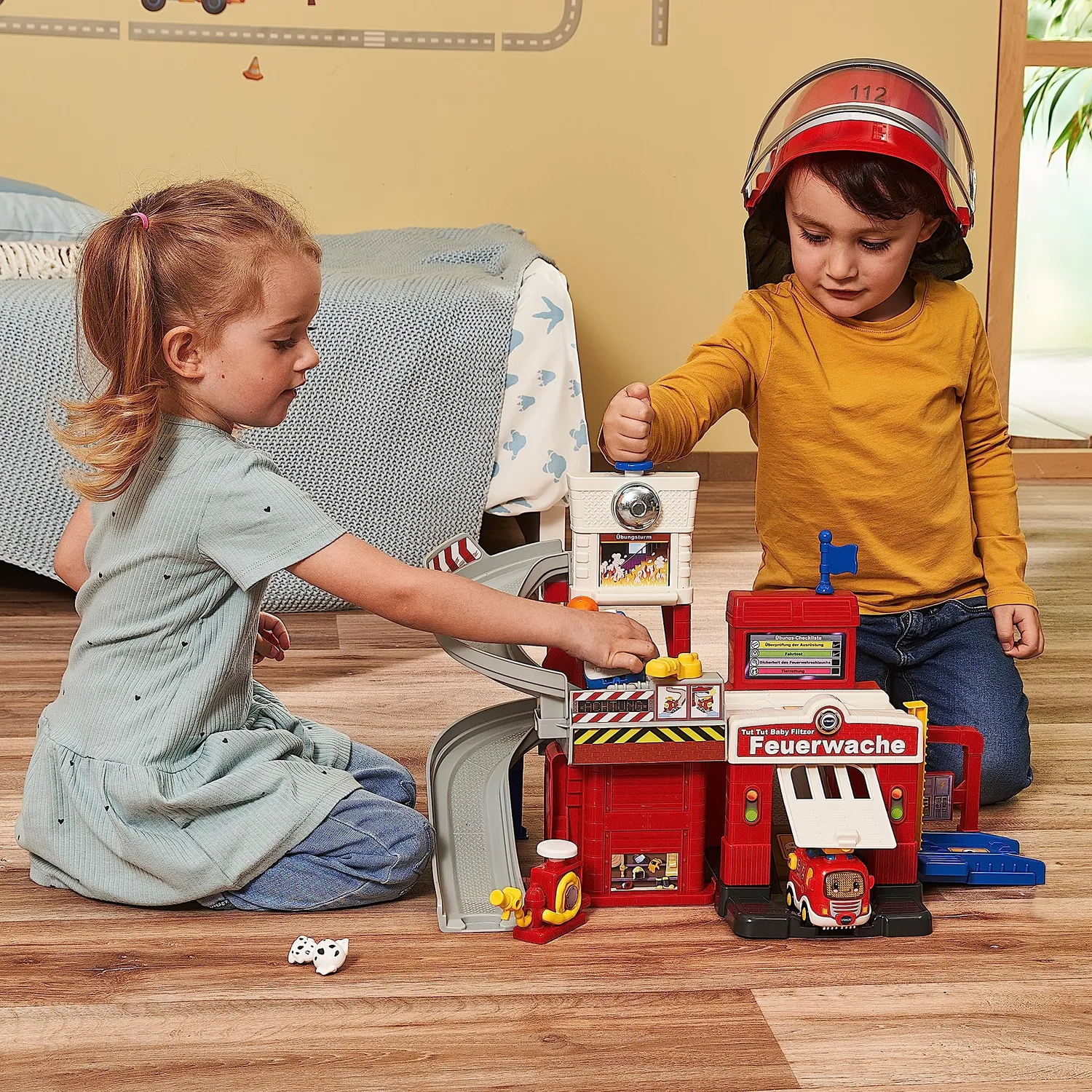 VTech Tut Tut Baby Flitzer Feuerwache Spielset mit Auto