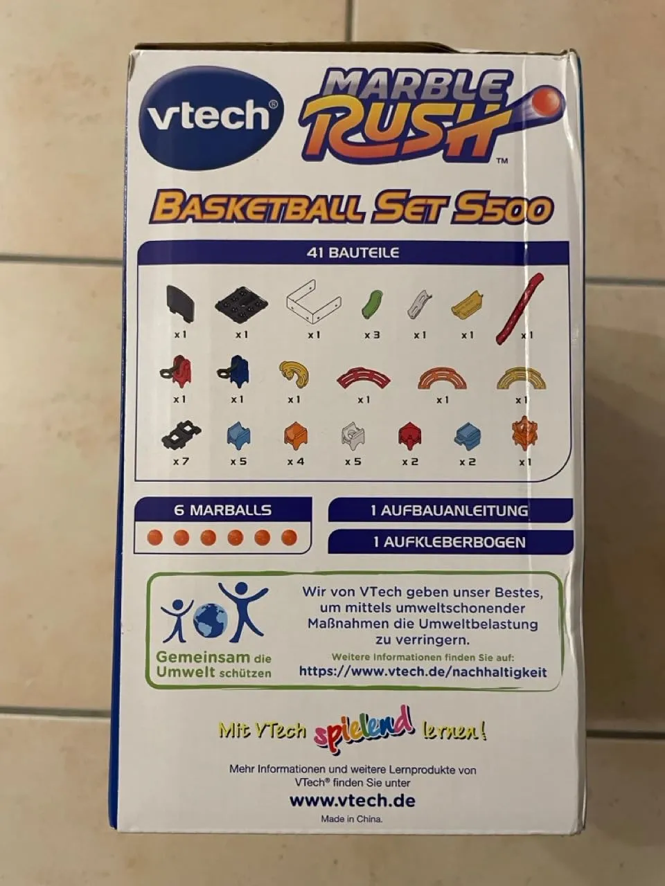 VTech Marble Rush Basketball S500 Kugelbahn 41 Teile Werfen