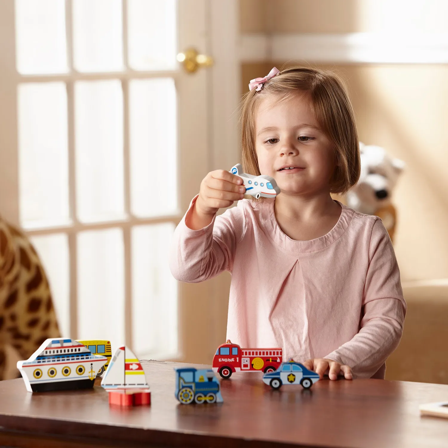 Melissa & Doug Vehicles Chunky Puzzle Holzpuzzle 9 Teile Fahrzeuge