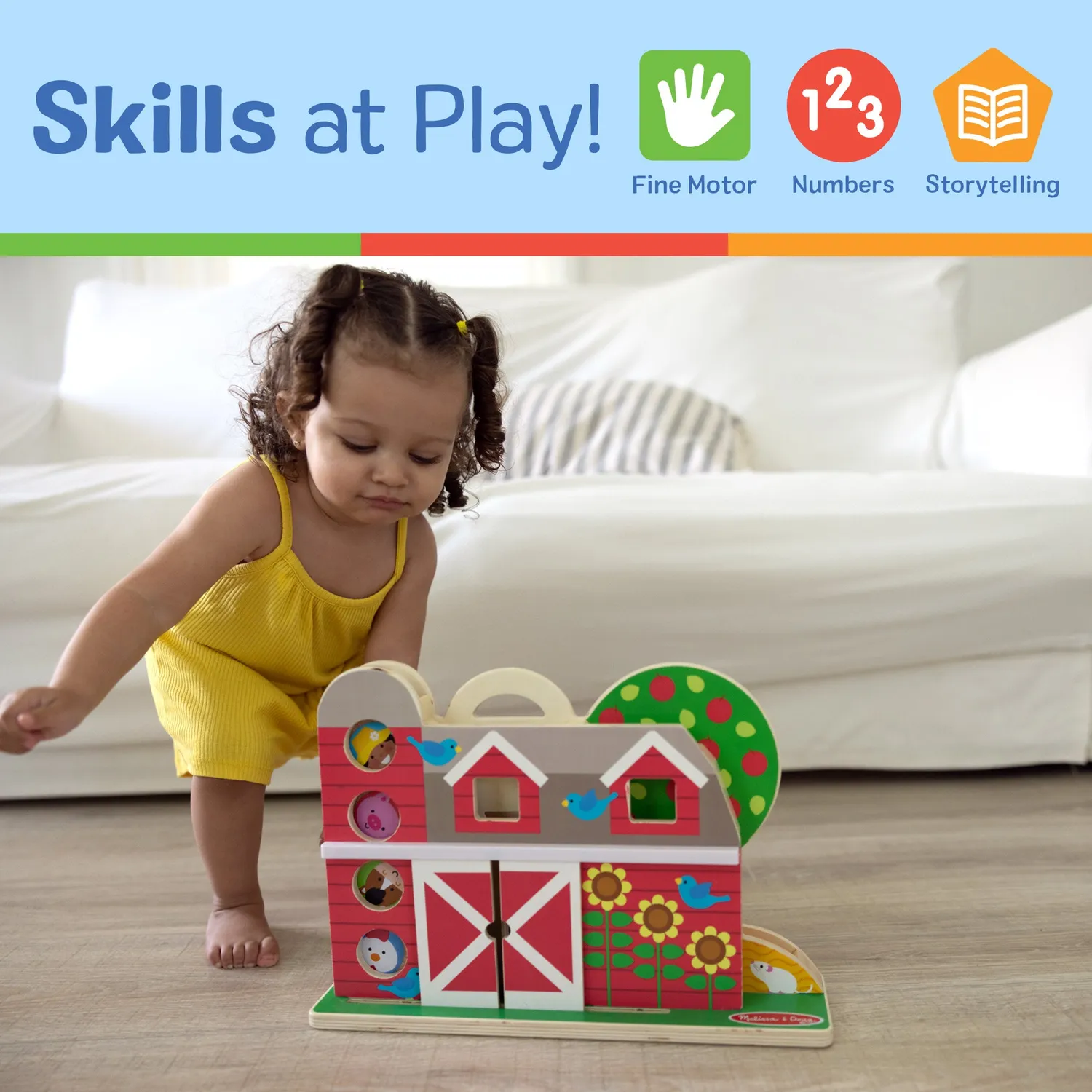 Melissa & Doug GO Tots Barnyard Tumble Kugelbahn Holz 12M+