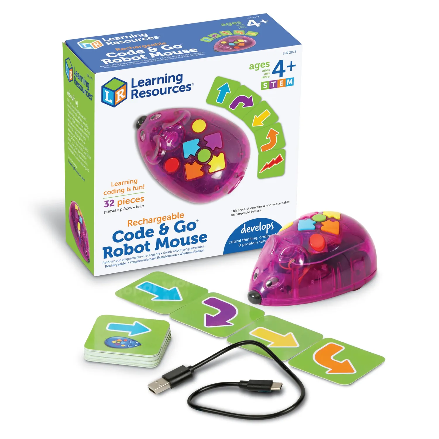 Learning Resources Code & Go Jack Programmiermaus Battery ab 5 Jahren