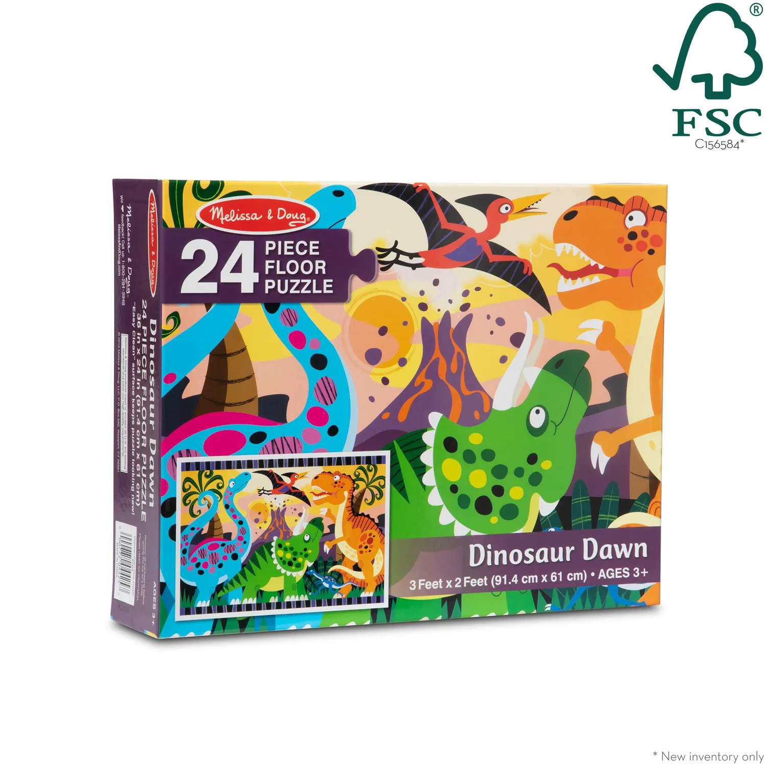 Melissa & Doug Dinosaur Dawn Bodenpuzzle 24 Teile ab 3 Jahre