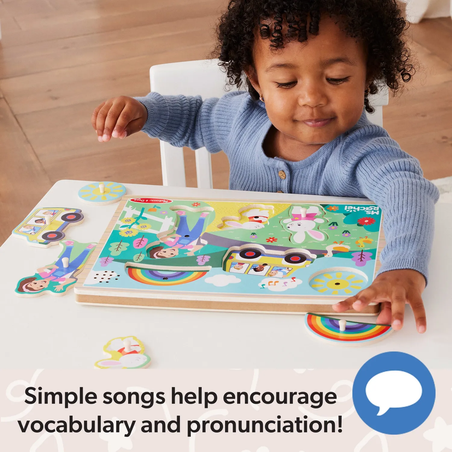 Melissa & Doug Ms. Rachel Wooden Song Puzzle 6-teilig