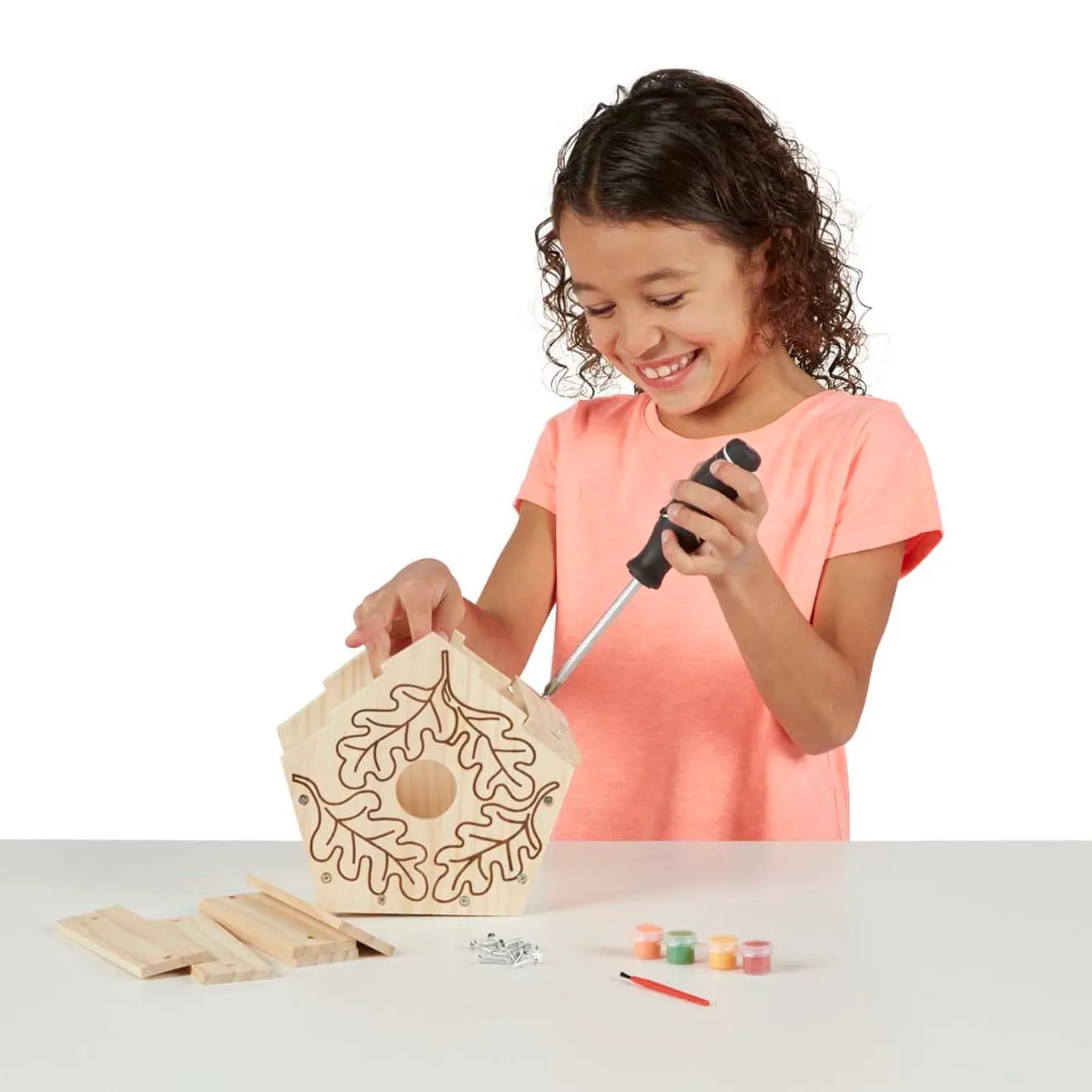 Melissa & Doug Vogelhaus Bastelset Holz zum Bemalen