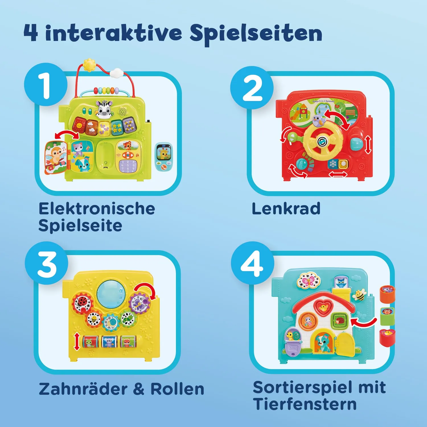 VTech Baby 3-in-1 Spielwelt Activity Board 6-36 Monate