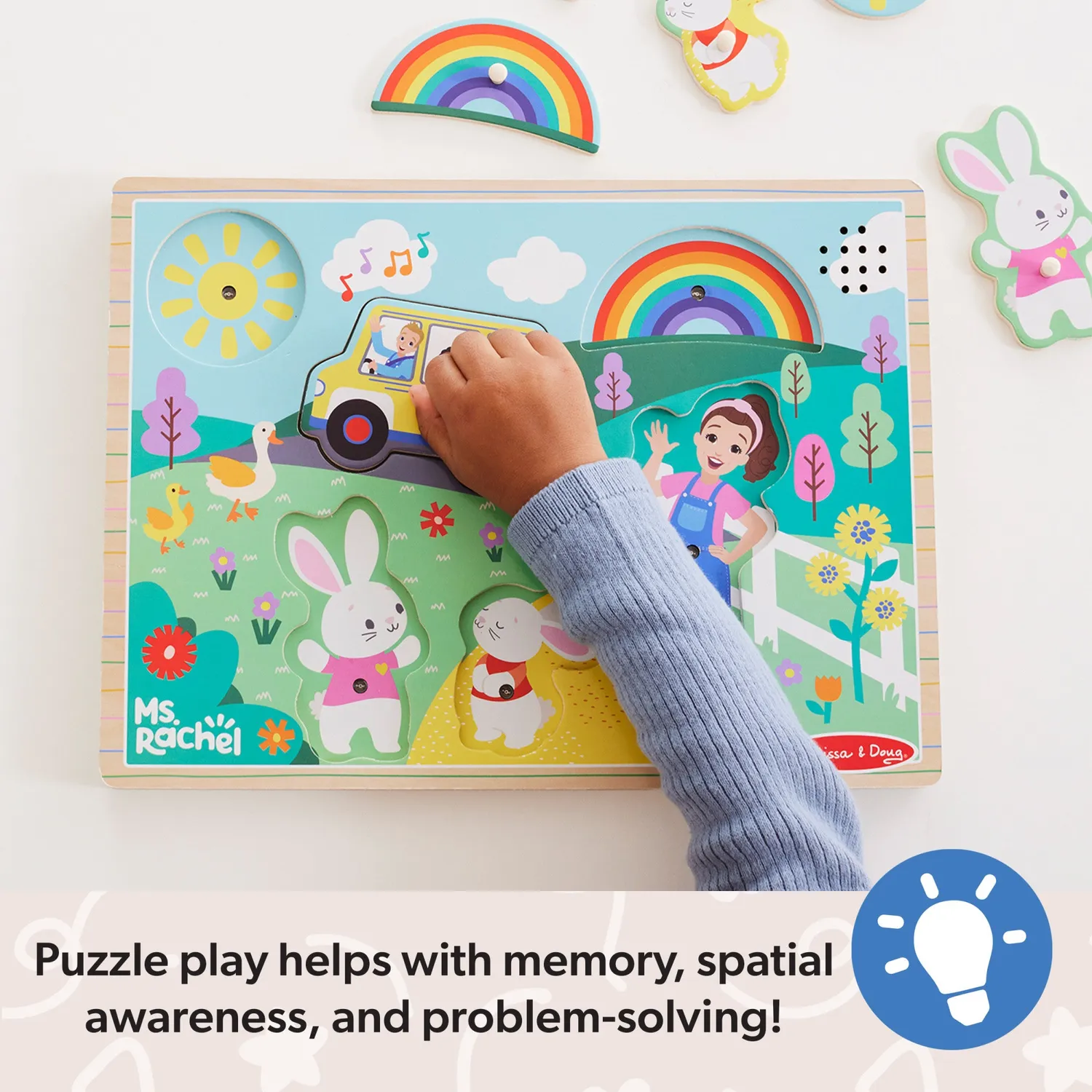 Melissa & Doug Ms. Rachel Wooden Song Puzzle 6-teilig