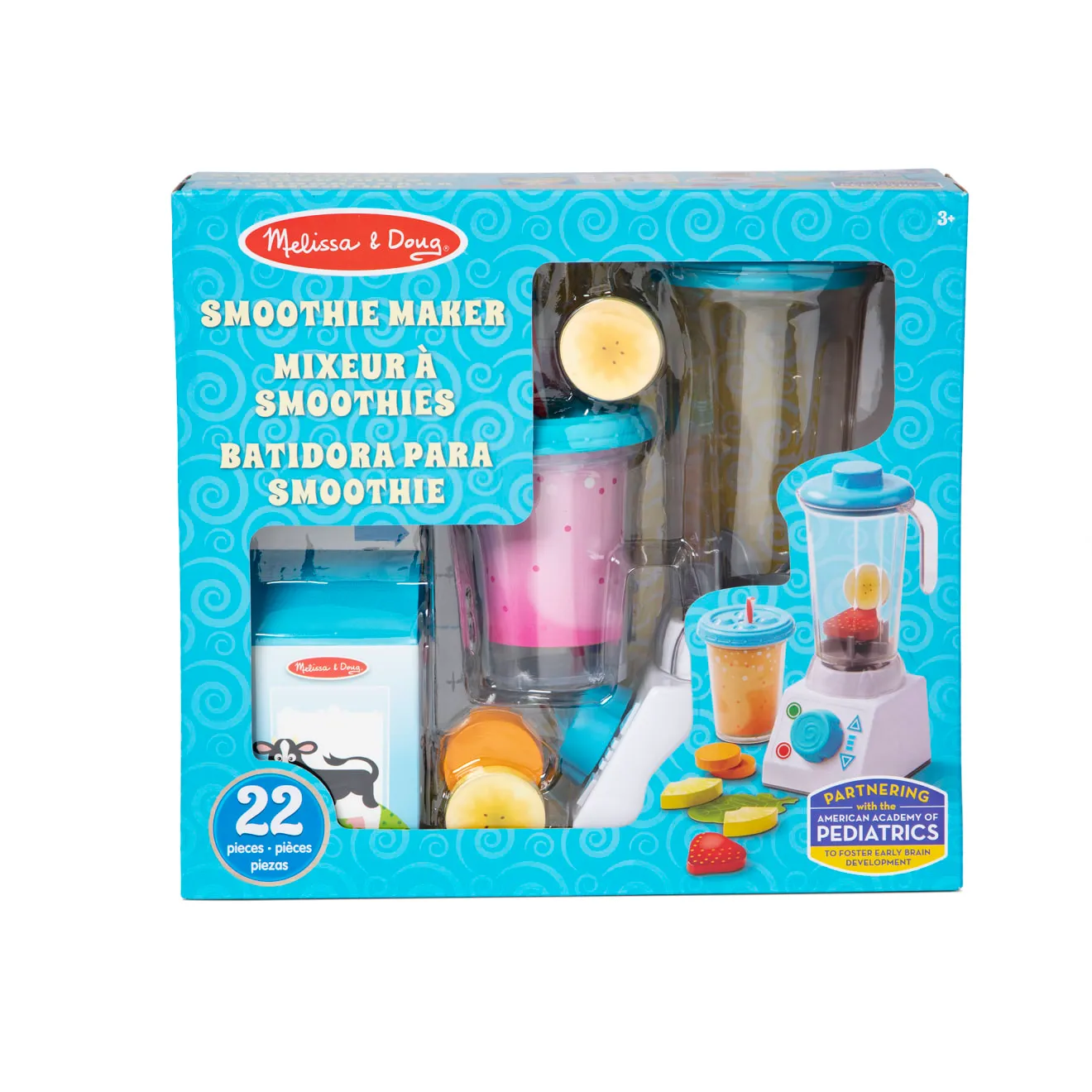 Melissa & Doug Smoothie Maker Spielset 22-teilig Holzfrüchte