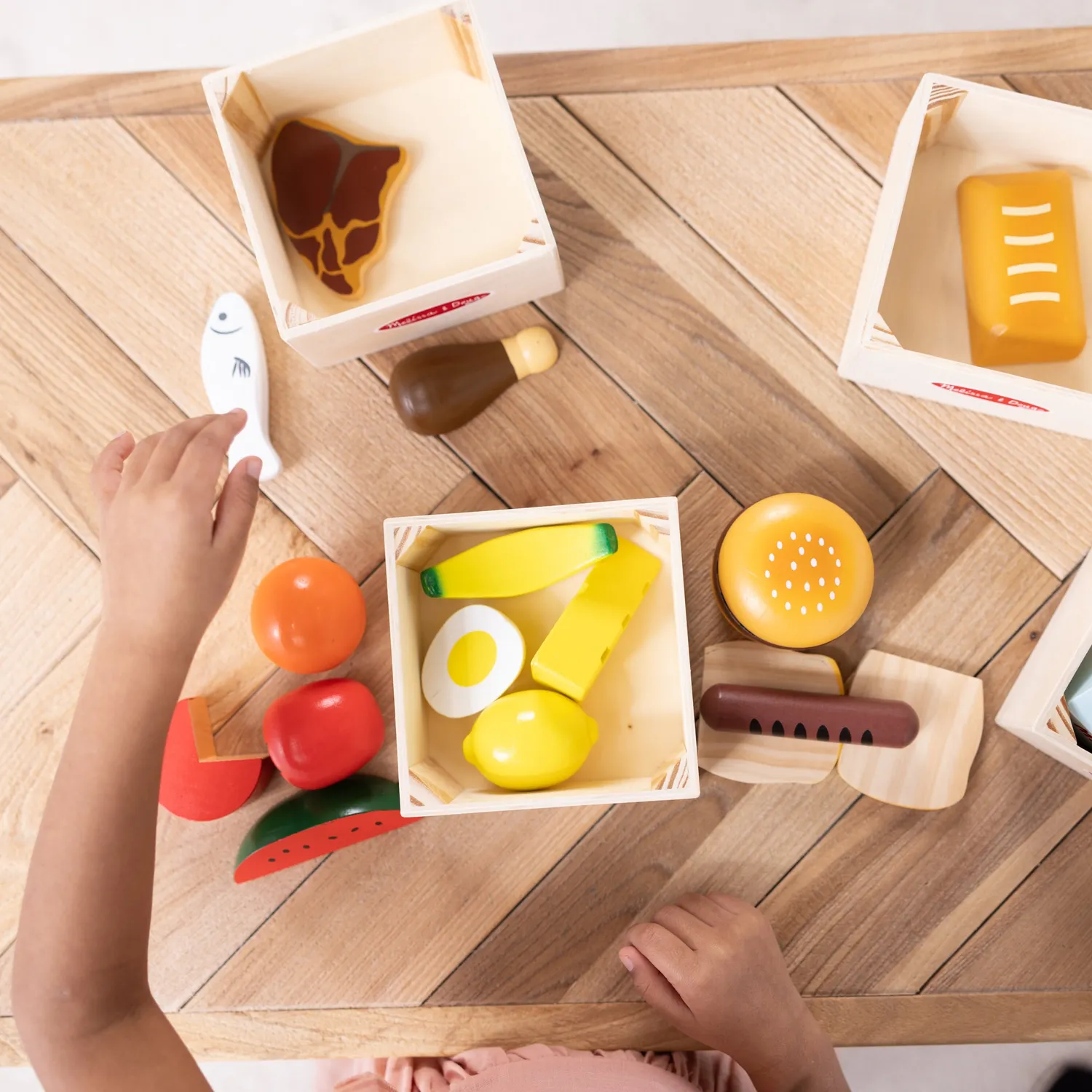 Melissa & Doug Food Groups Spiellebensmittel Holz 5 Gruppen