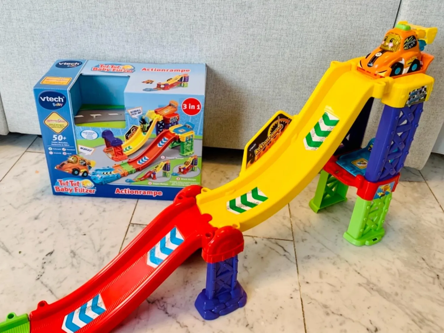 VTech Tut Tut Baby Flitzer 3-in-1 Actionrampe Spielset mit Auto
