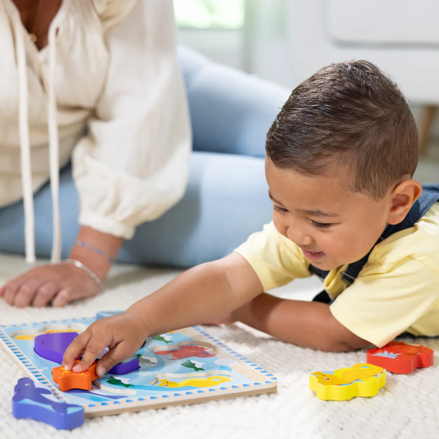 Melissa & Doug Sea Creatures Holzpuzzle 7 Teile Meer