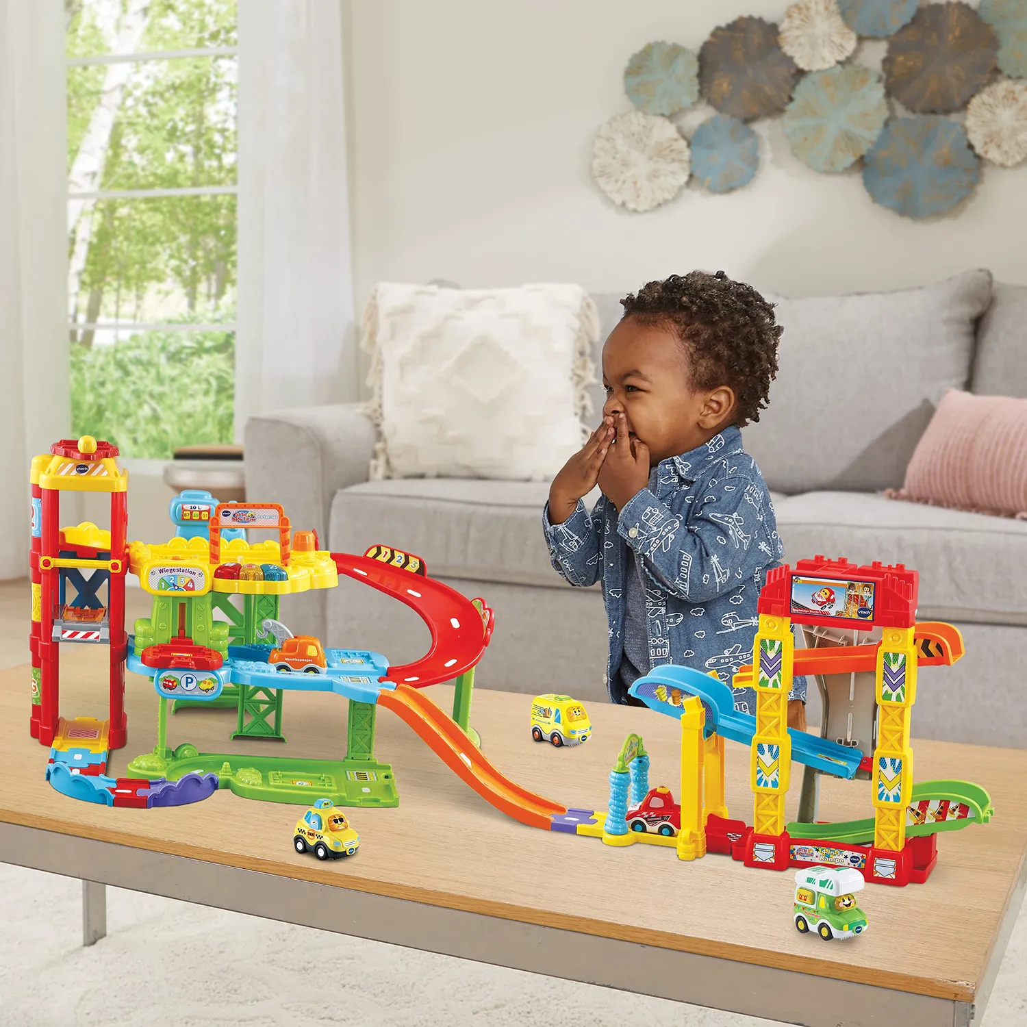 VTech Tut Tut Baby Flitzer 4-in-1-Rampe Autorampe Rennauto Start