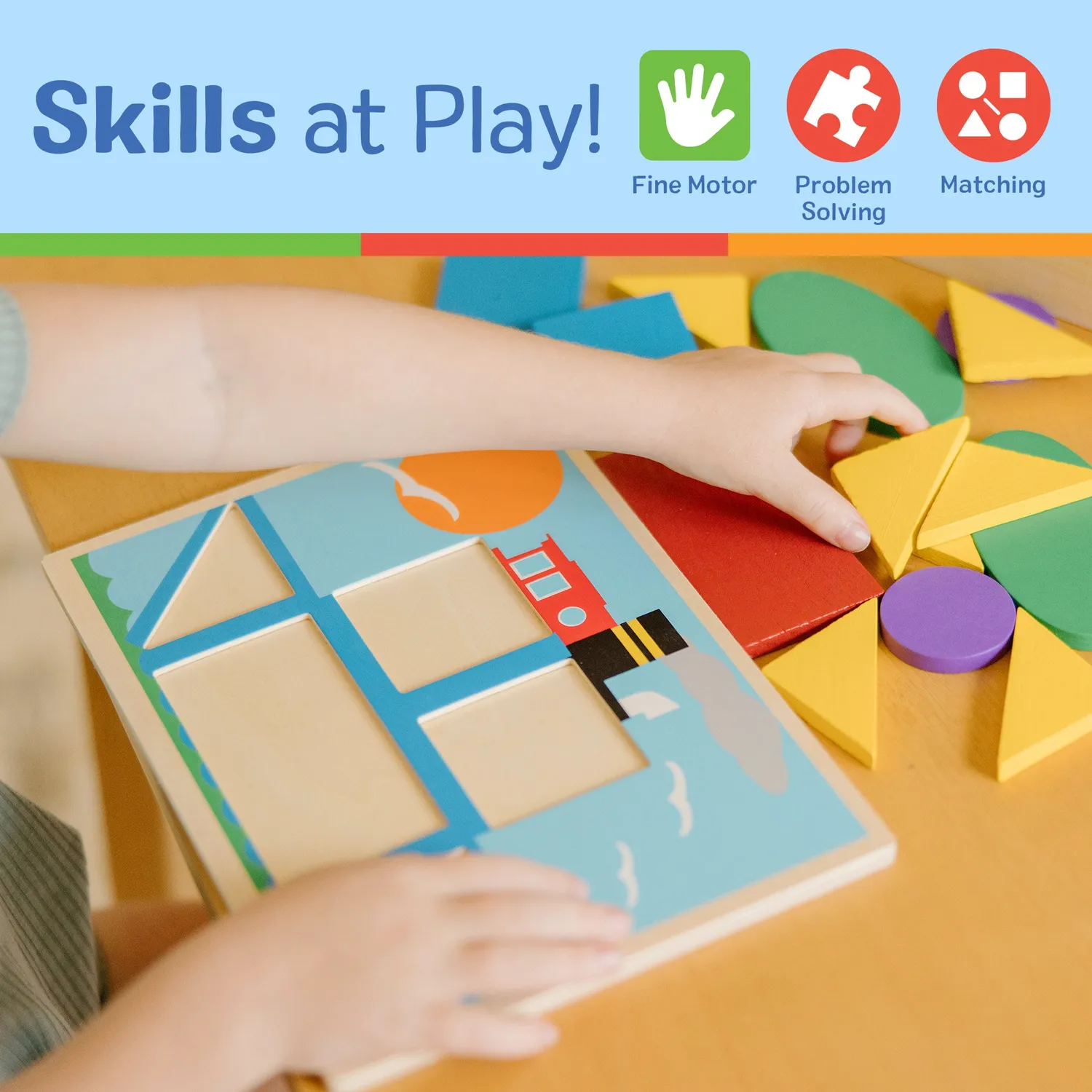 Melissa & Doug Beginner Pattern Blocks Legespiel Holz
