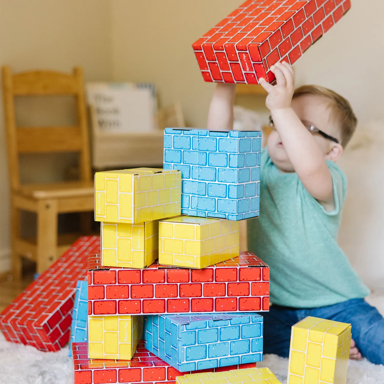 Melissa & Doug Deluxe Jumbo Cardboard Blocks Bauklötze 40-tlg