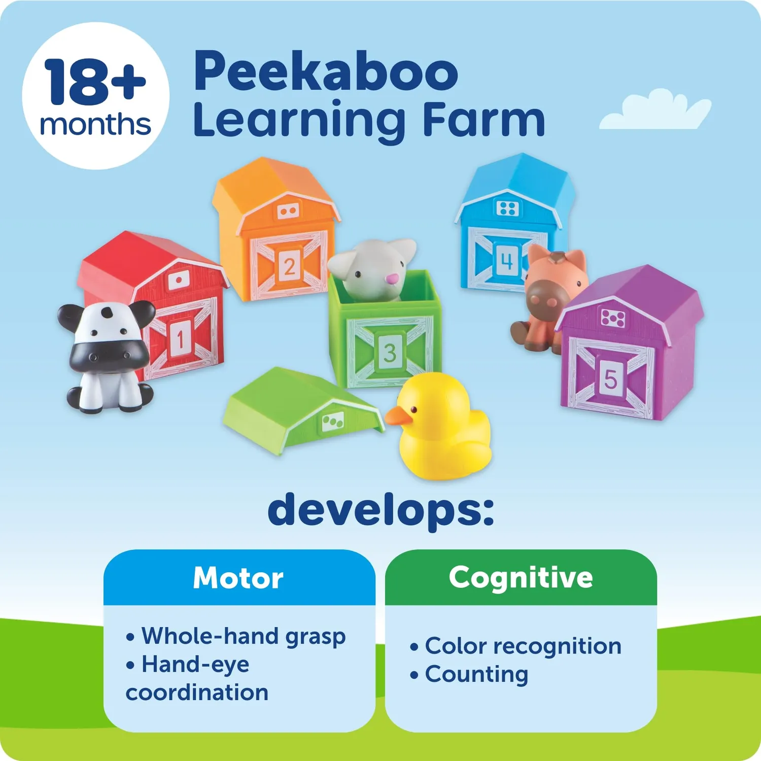 Learning Resources Peekaboo Bauernhof Lernspielzeug 18 Monate 10-tlg