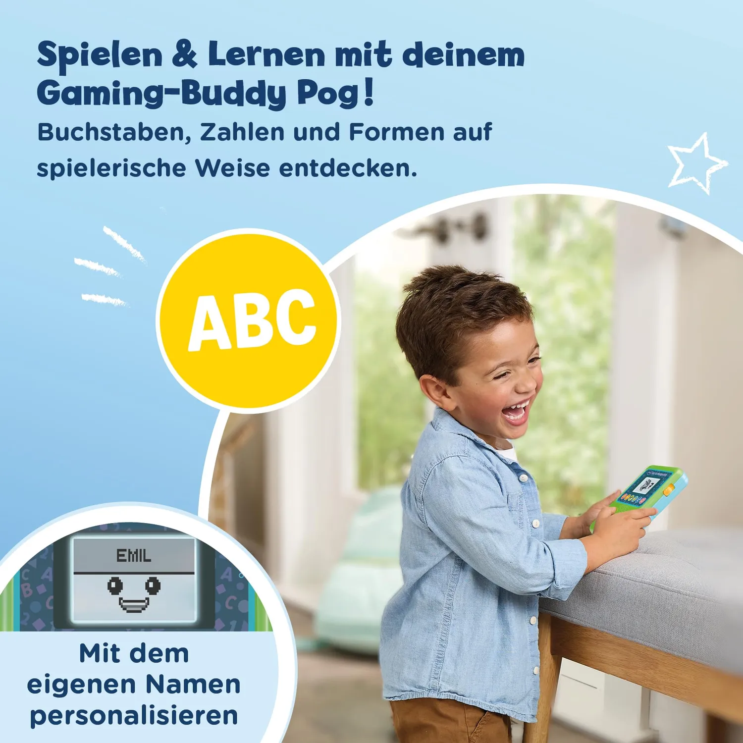 VTech Gaming-Buddy Pog Handkonsole 3-7 Jahre Buchstaben