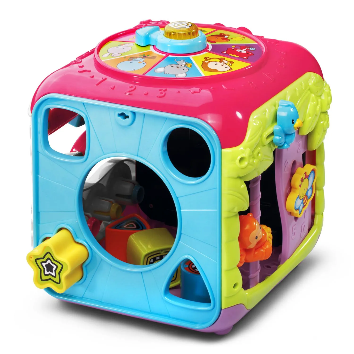 VTech Sortier- Entdeckungs-Aktivitätswürfel rosa 9 Monate