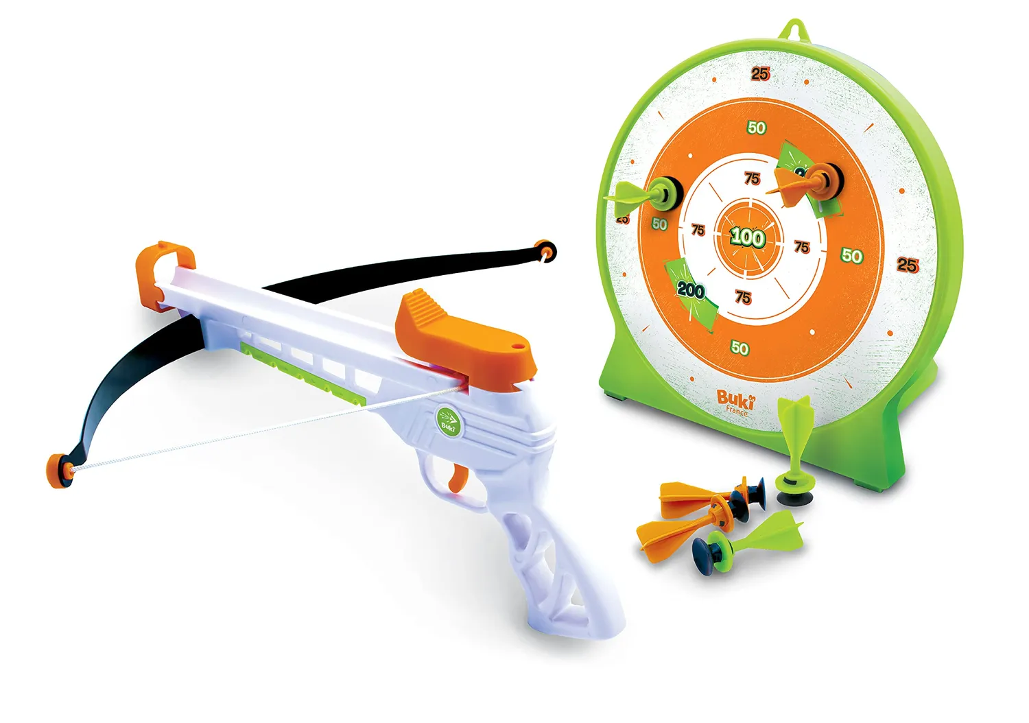 Buki BN015 Armbrust Spielzeug Saugnapf 6 Pfeile