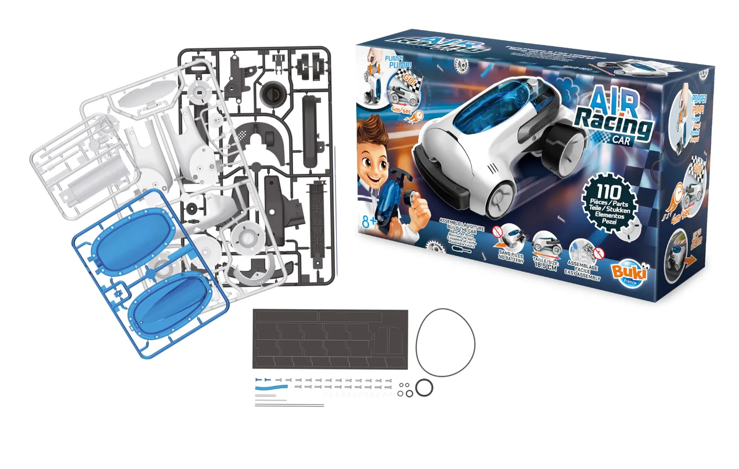 Buki France 7511 Air Racing Car Bausatz Druckluft ab 8 Jahre