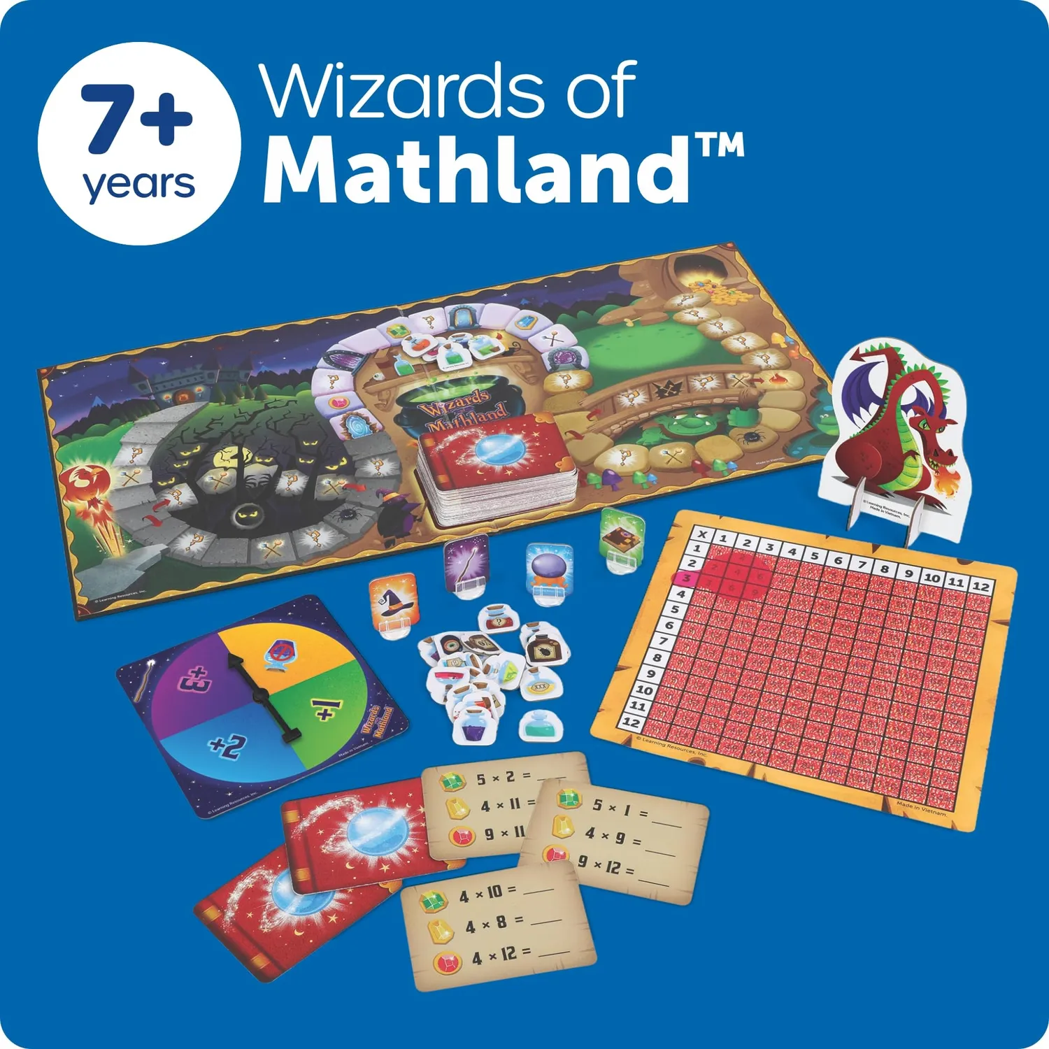 Learning Resources Wizards of Mathland Einmaleins Brettspiel ab 6 Jahren