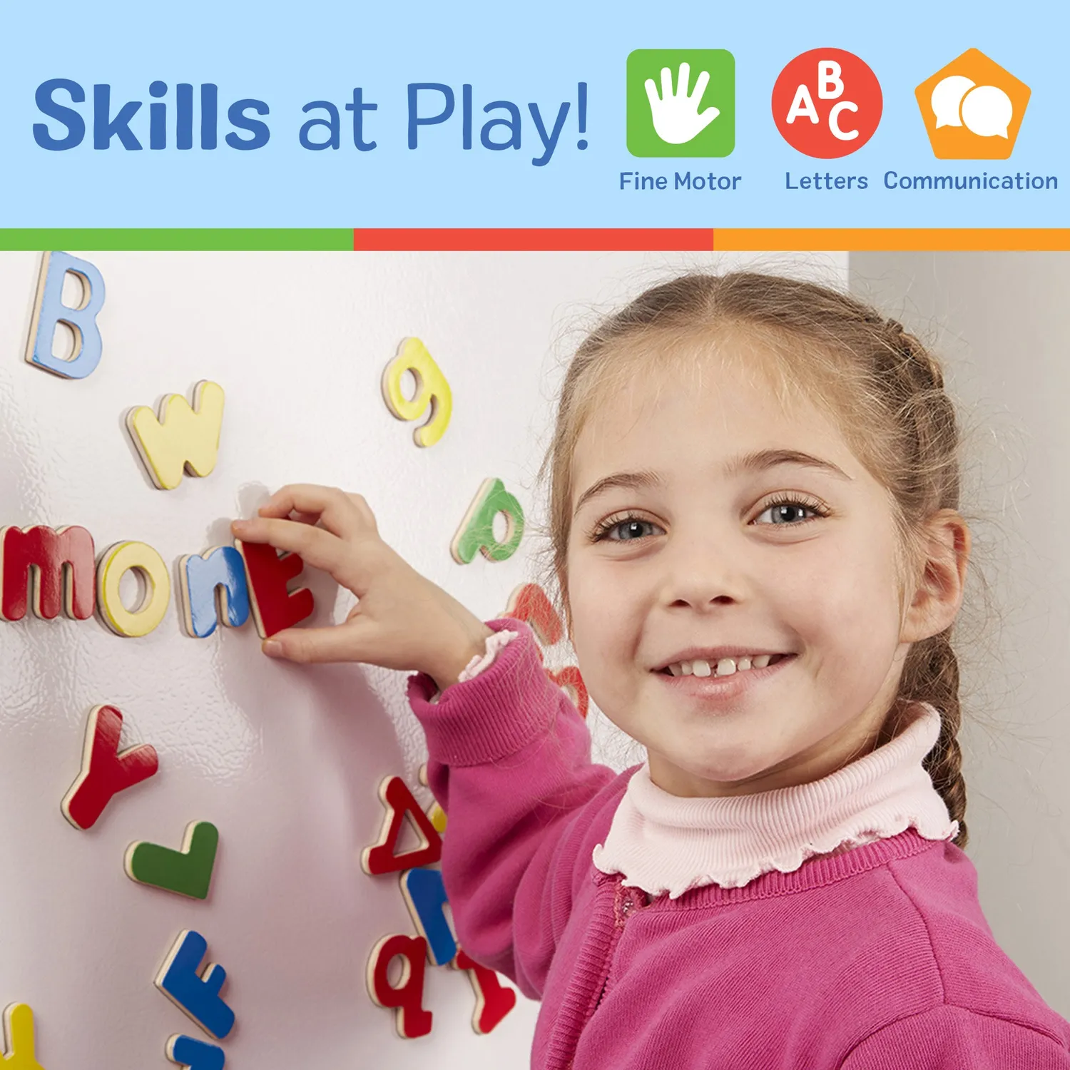 Melissa & Doug Wooden Letter Magnetbuchstaben Holz 52 Teile