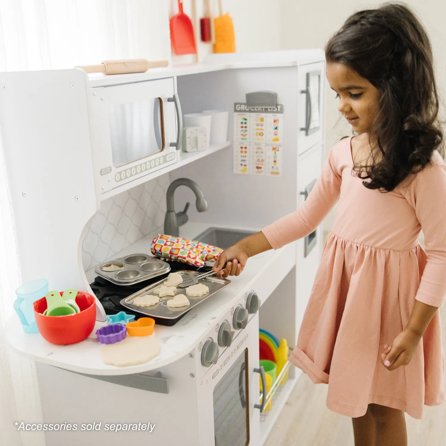 Melissa & Doug Chef's Kitchen Cloud Kinderküche Holz Weiß