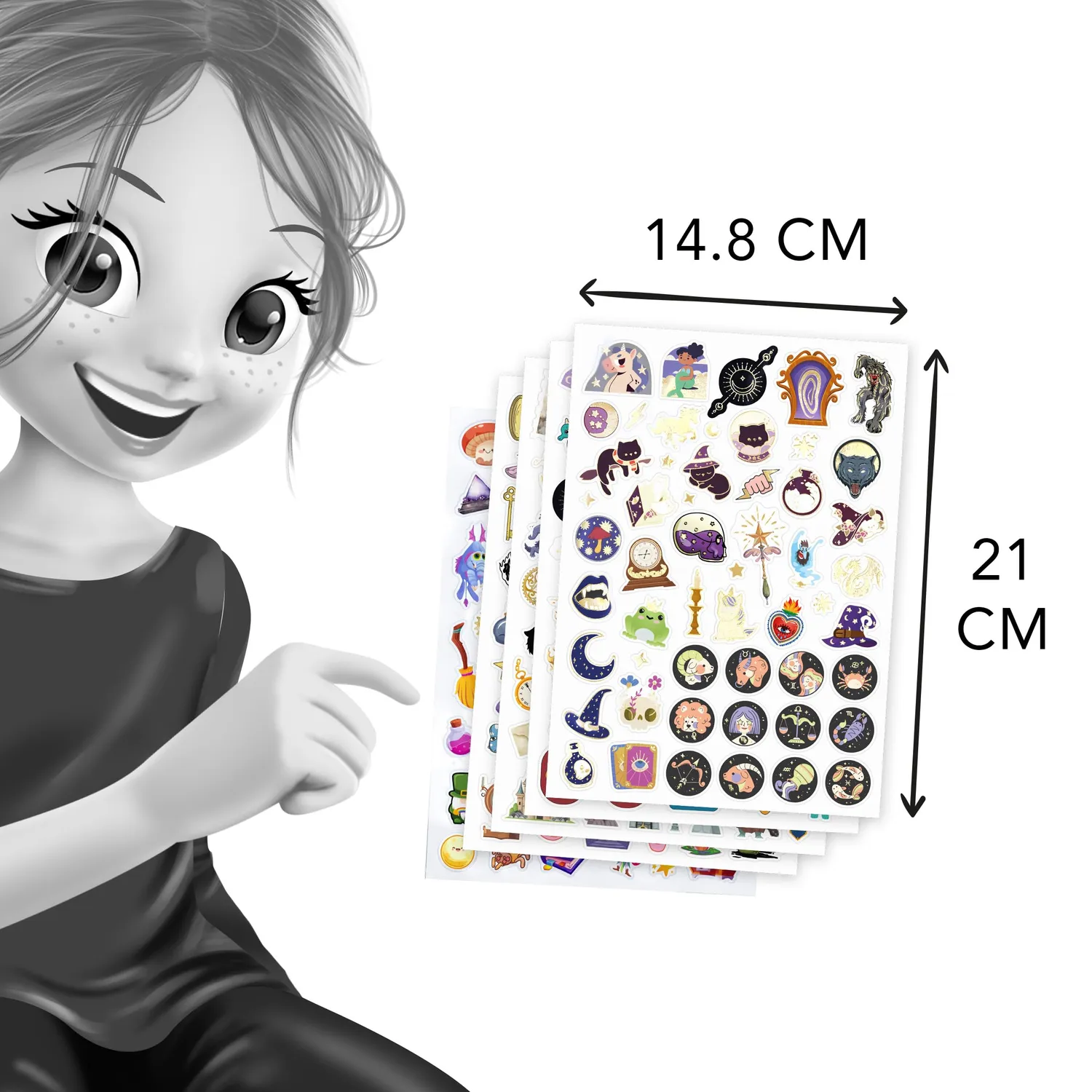 Buki France FK020 Stickertasche 200 Märchen A5 Gold