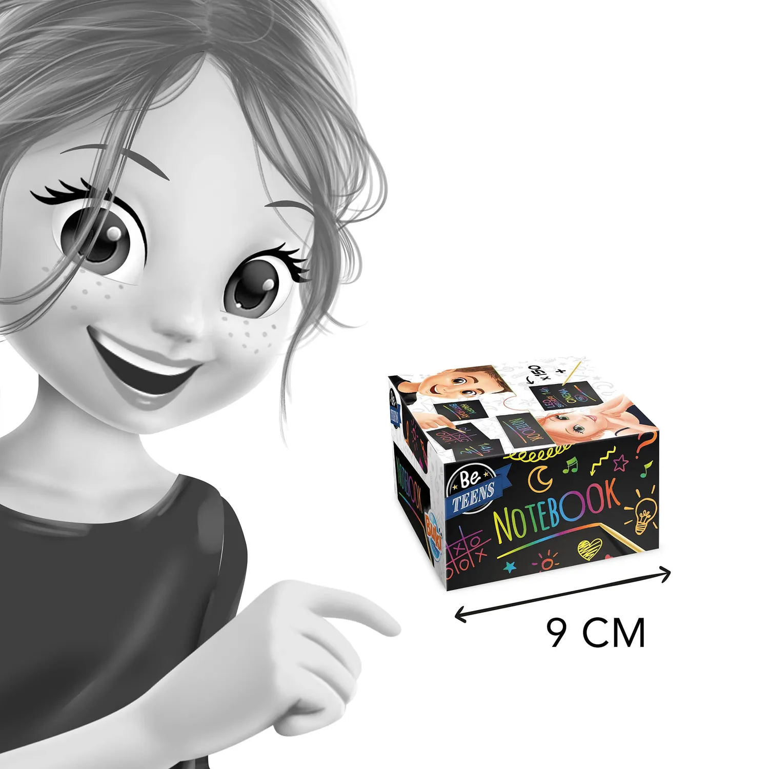Buki NB001 Kratzpapier-Notizblock 150 Blätter Regenbogen