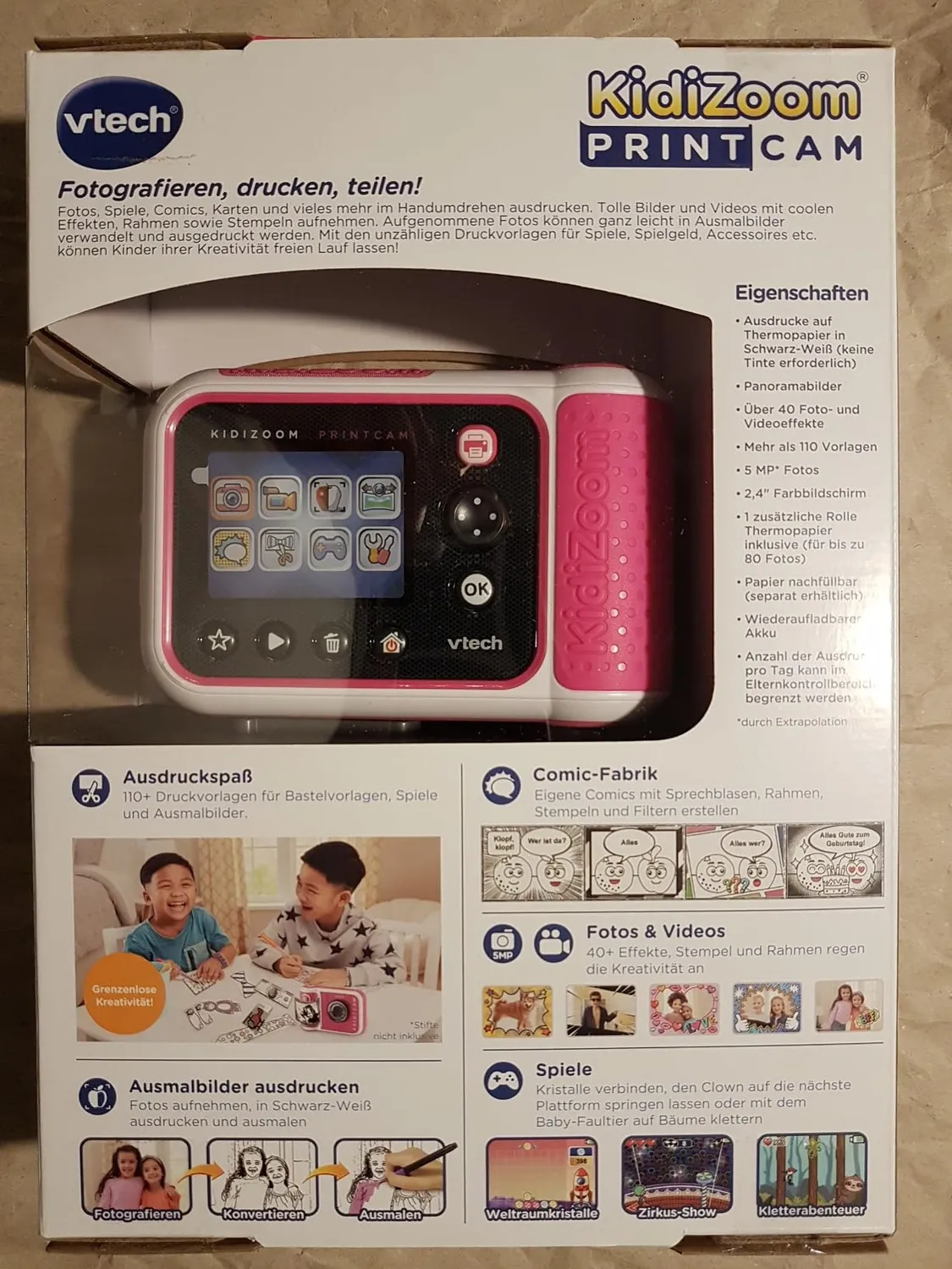 VTech KidiZoom Print Cam Kinderkamera mit Thermodruck