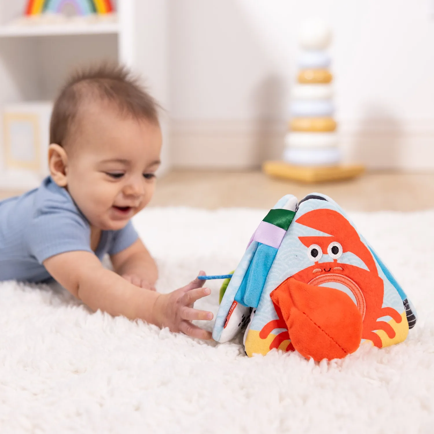 Melissa & Doug Ocean Tummy Time Triangle Bauchlagespielzeug