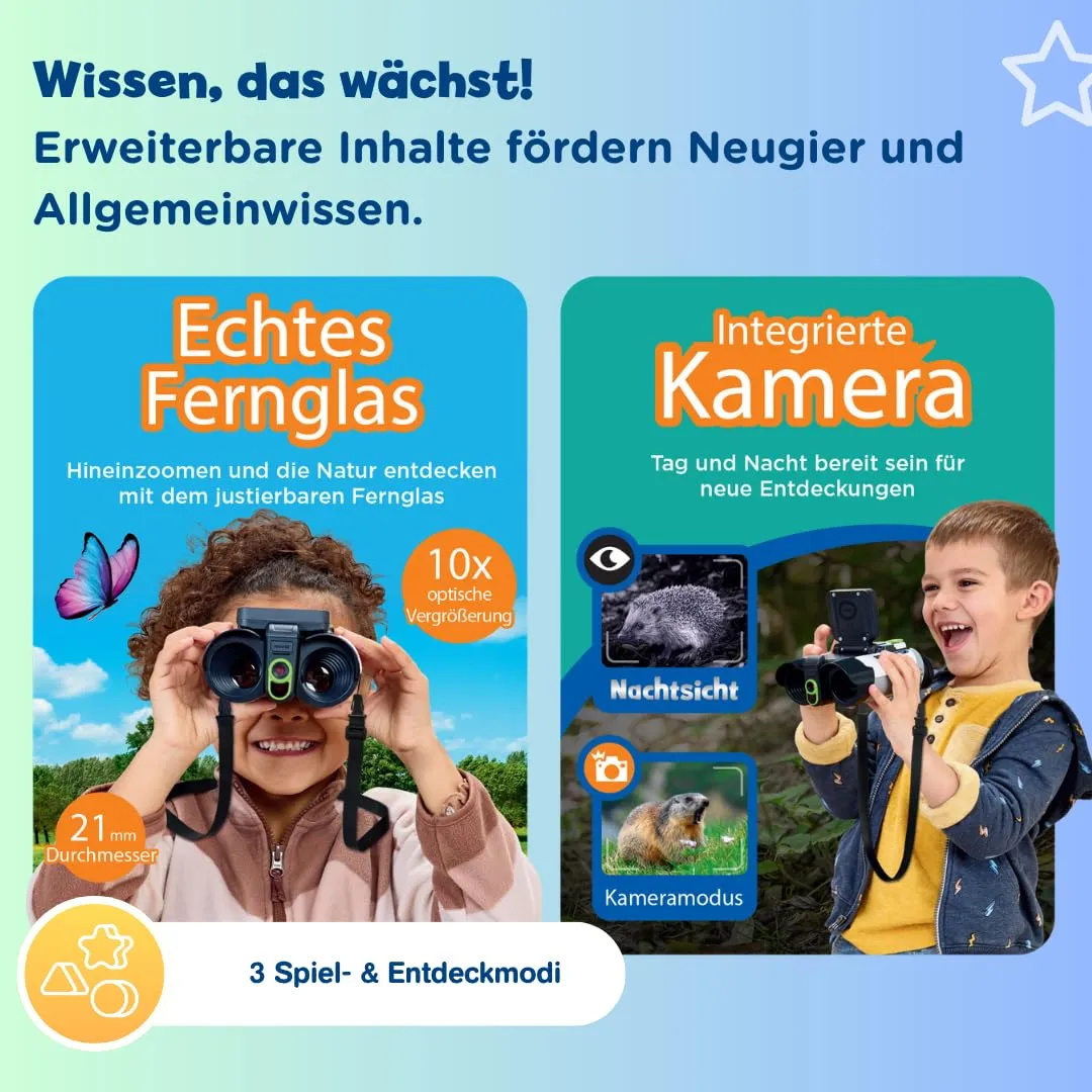 VTech Interaktives Video-Fernglas Kamera 10x Zoom mit BBC Fakten