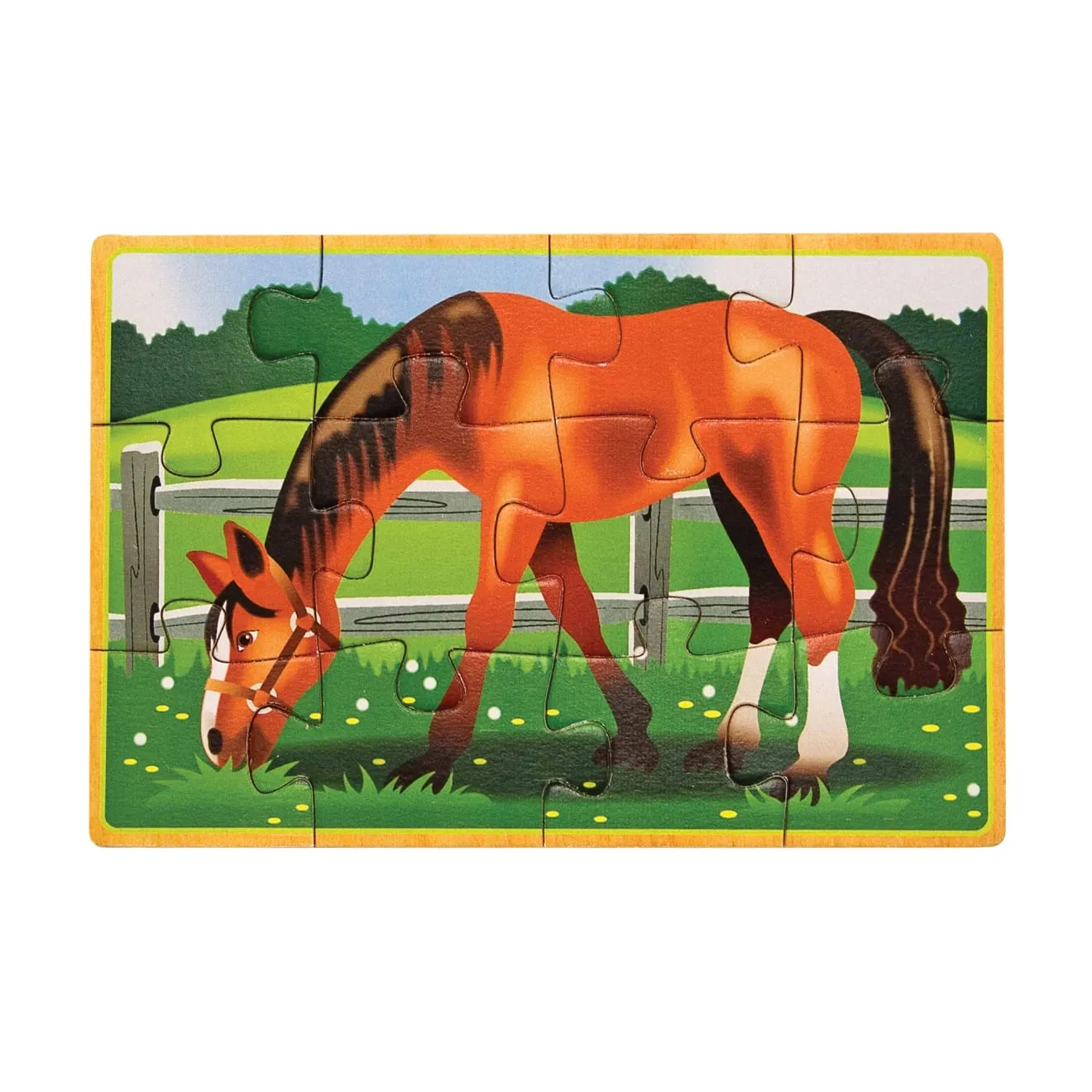 Melissa & Doug Farm Holzpuzzle Box 4x12 Teile Tiere