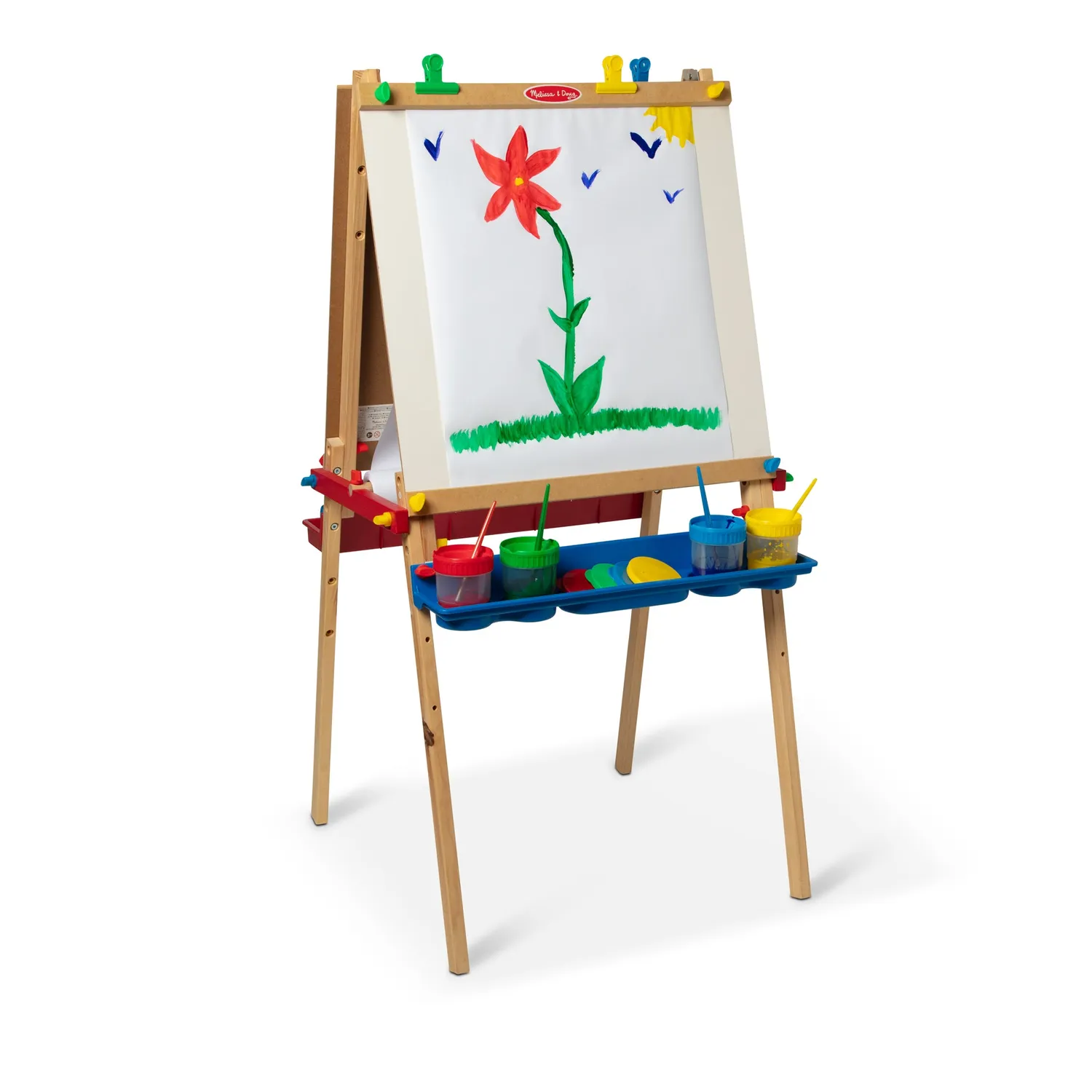 Melissa & Doug Deluxe Staffelei Holz Geschenkset mit Zubehör verstellbar