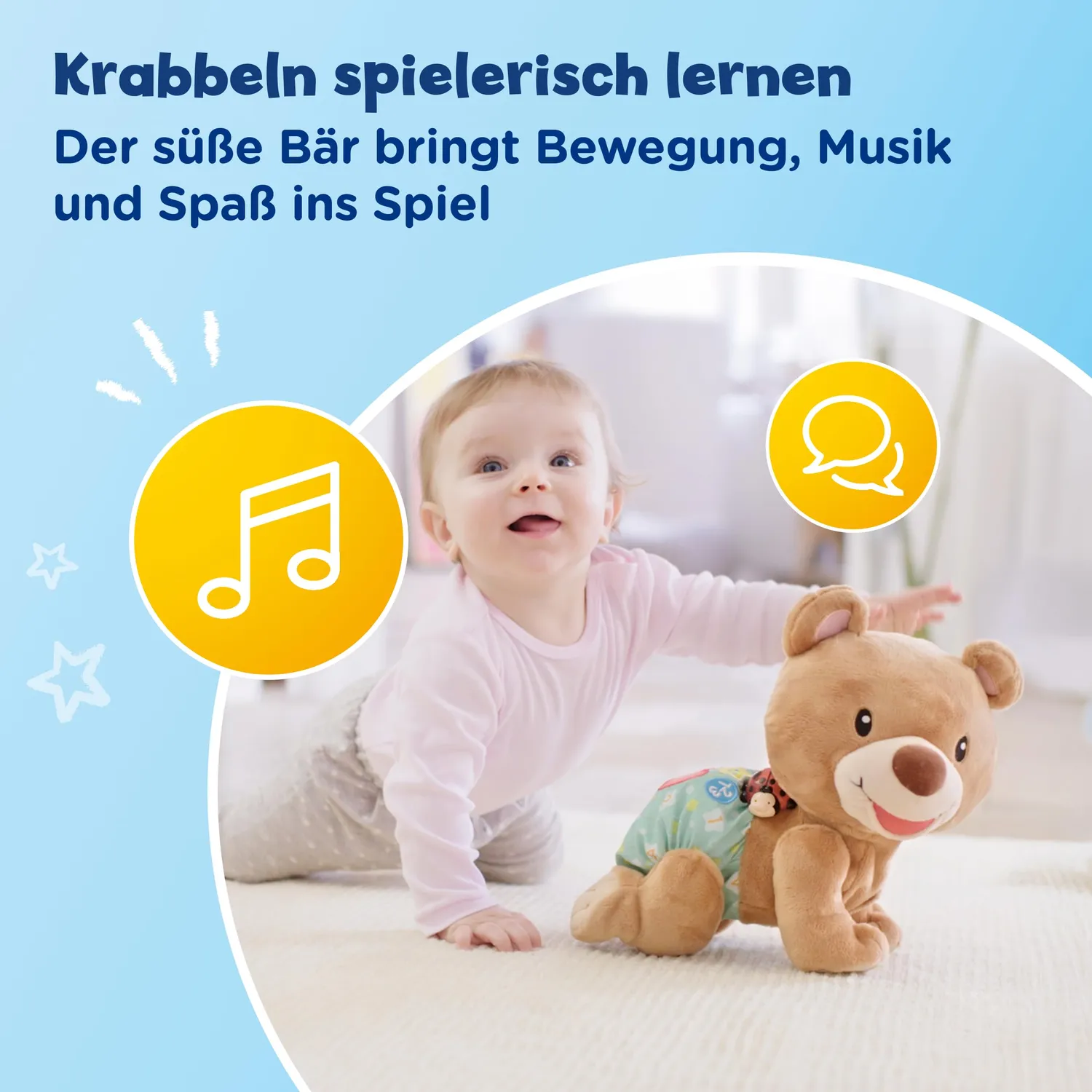VTech Krabbel-mit-Mir-Bär Plüschtier Deutsch 9-36 Monate
