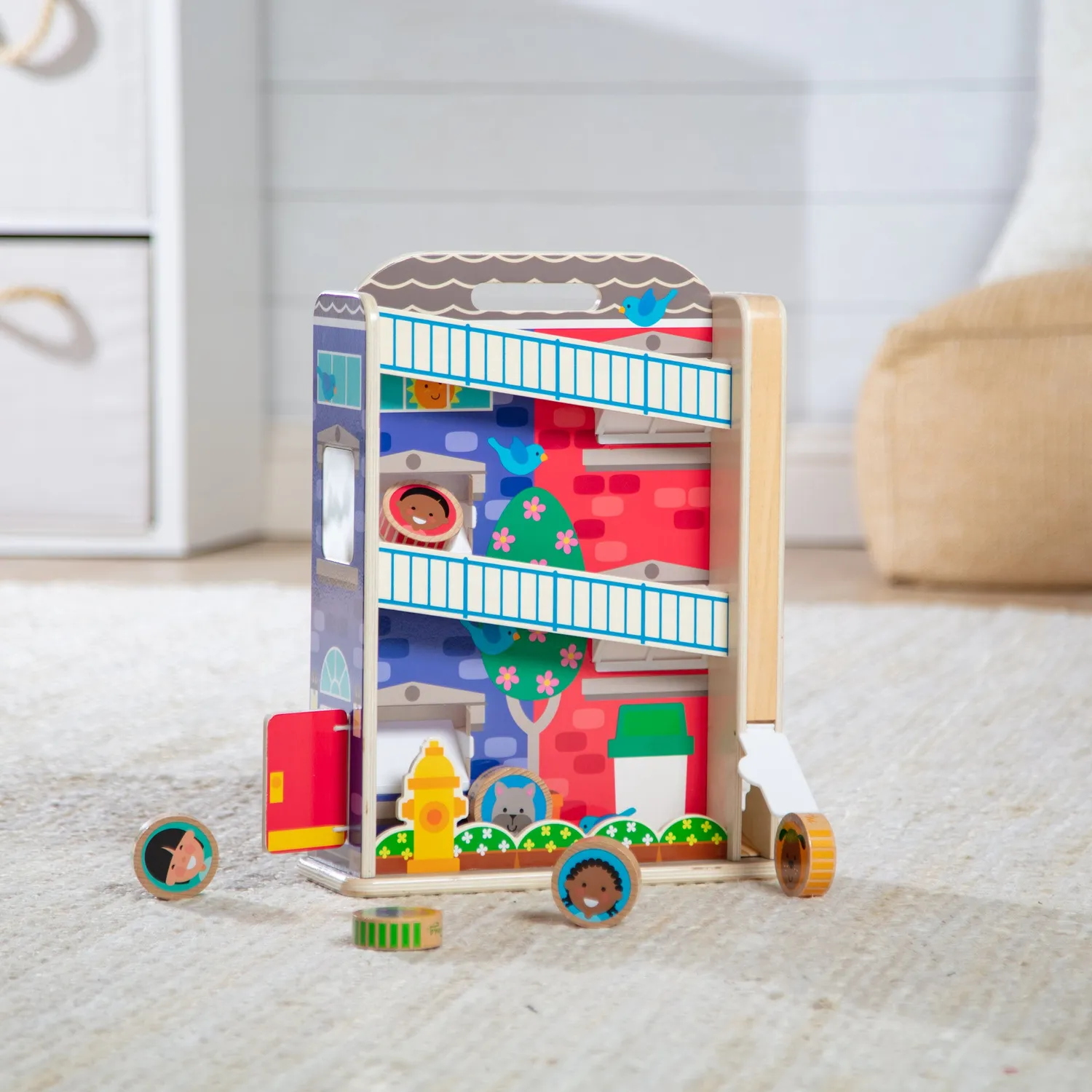 Melissa & Doug GO Tots Stadthaus Kugelbahn Holz ab 1 Jahr