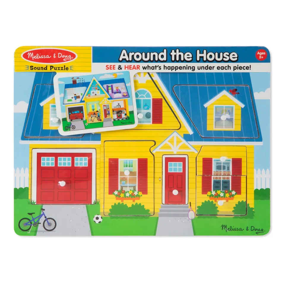 Melissa & Doug Around the House Soundpuzzle Holz 8-tlg