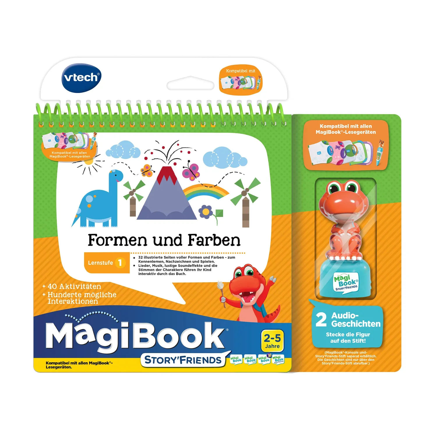 VTech MagiBook Formen und Farben Lernbuch Stufe 1 mit Dino