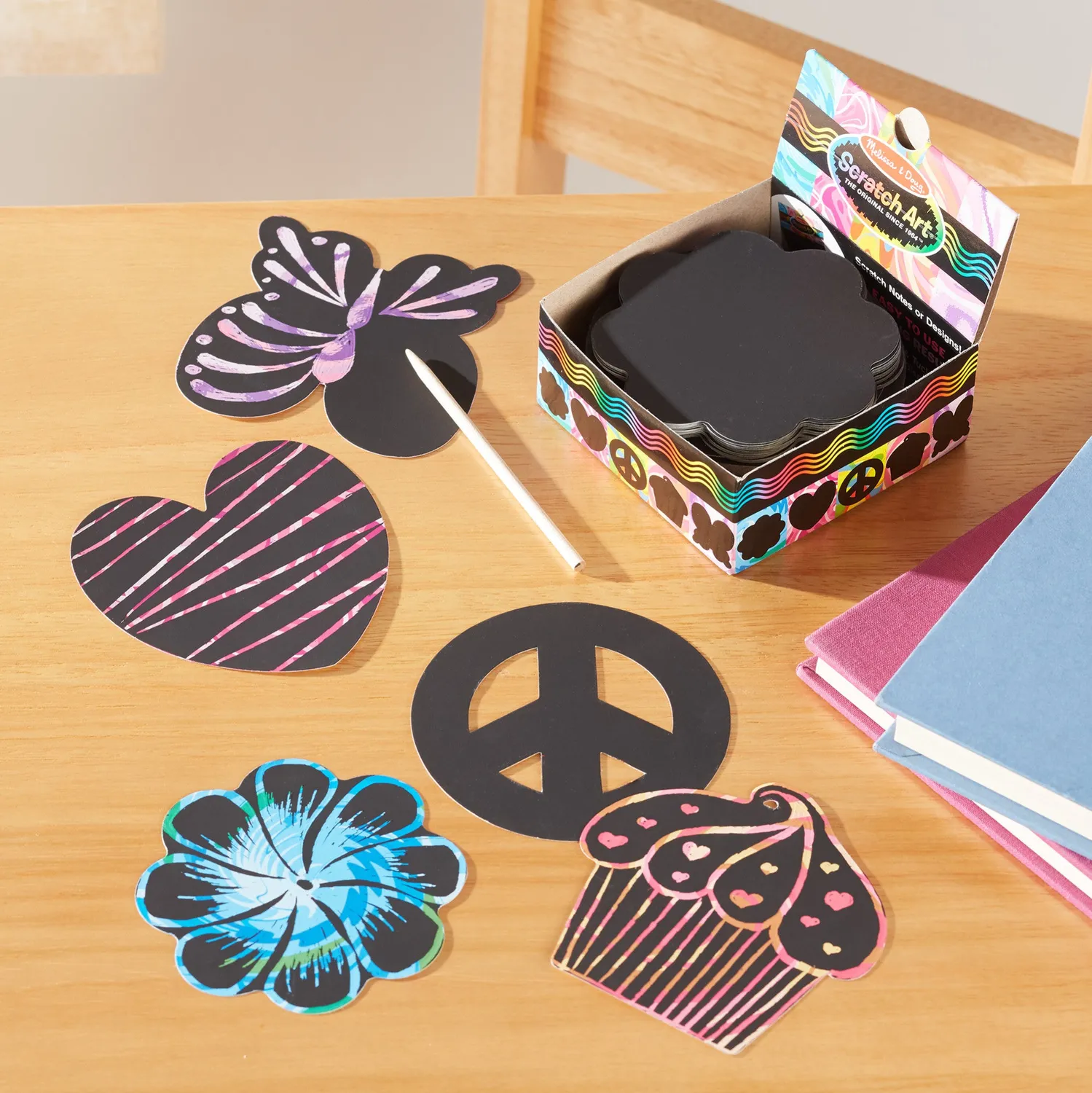Melissa & Doug Scratch Art Friendship Notes Kratznotizen 125 Stück bunt