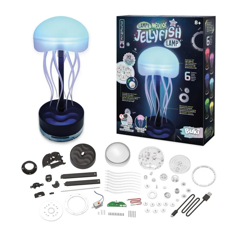 Buki 7084 Quallenlampe Bastelset LED 6 Farben USB 19 cm