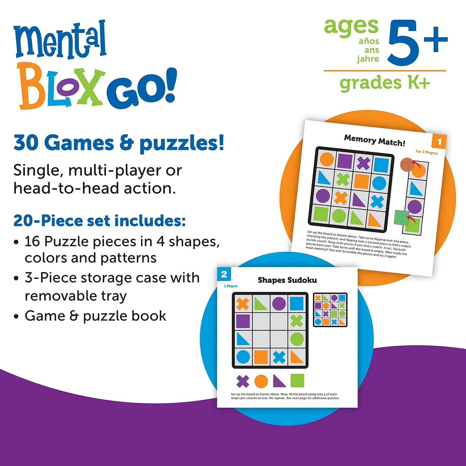 Learning Resources Skill Builders Mental Blox Go Denkspiel ab 5 Jahren