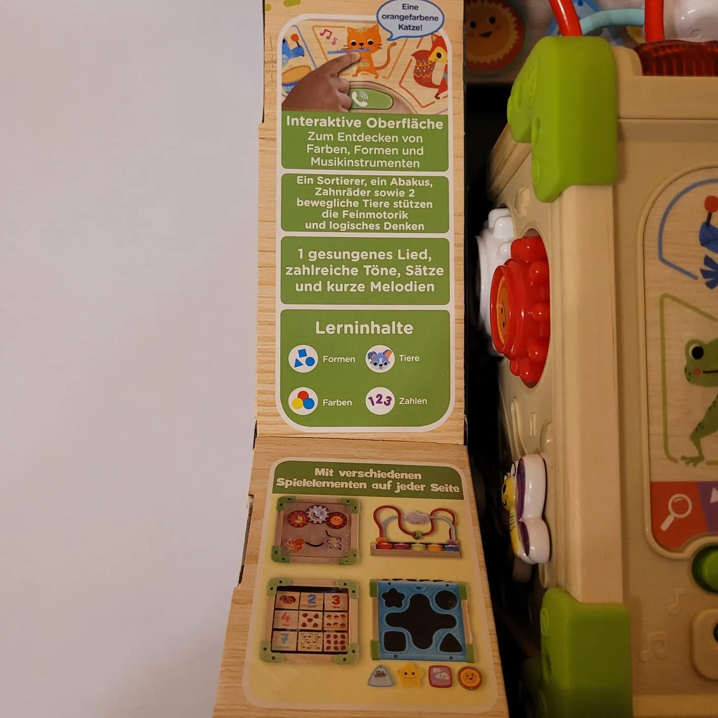 VTech Holz-Spielwürfel Interaktiv FSC Lernwürfel 12-36 Monate