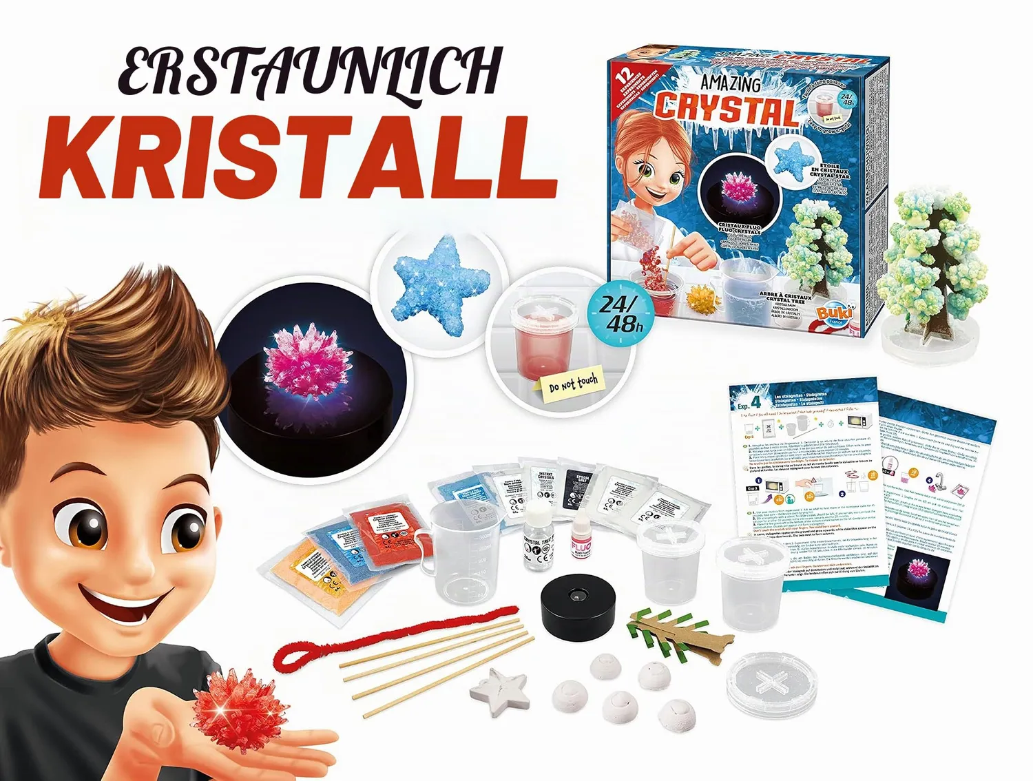 Buki 2165 Amazing Crystal Kristall-Zucht Set 12 Versuche