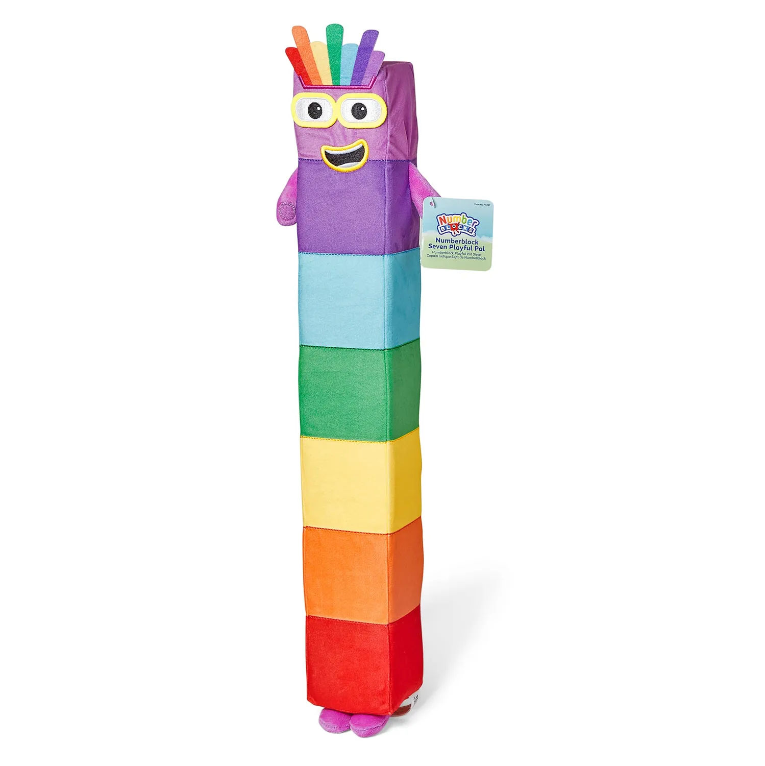 Learning Resources Numberblocks Sieben Plüschfigur 61 cm Regenbogen