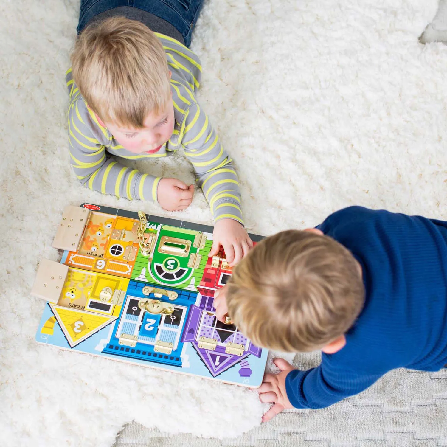 Melissa & Doug Wooden Latches Board Motorikbrett Tiere